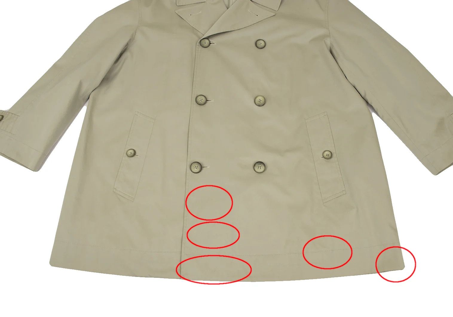 Issey Miyake Cotton Double Design Coat in Beige, Size L Size US L / EU 52-54 / 3 - 8 Thumbnail