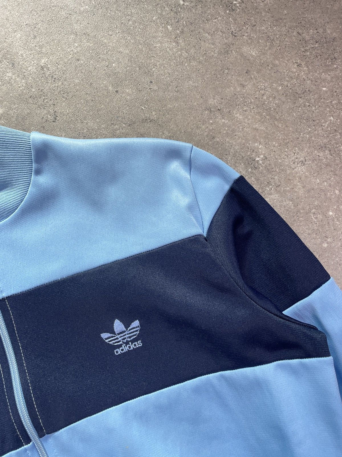 Adidas × Vintage Vintage 70-80s Adidas Track Zip Jacket Sweatshirt Size US M / EU 48-50 / 2 - 2 Thumbnail