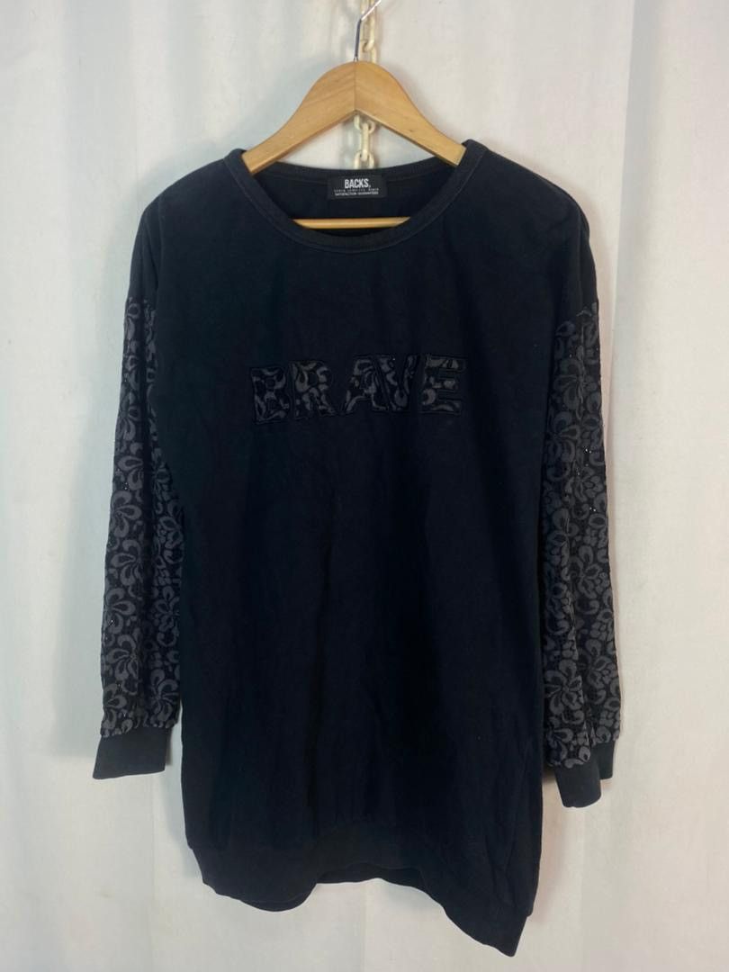 Japanese Brand Brave spellout long sleeve tshirt by backs Size M / US 6-8 / IT 42-44 - 1 Thumbnail