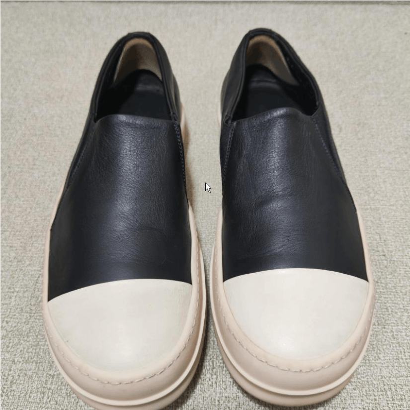 Rick Owens Rick Owens Black Leather Round Toe Sneakers Men's Size US 6 / EU 39 - 7 Thumbnail