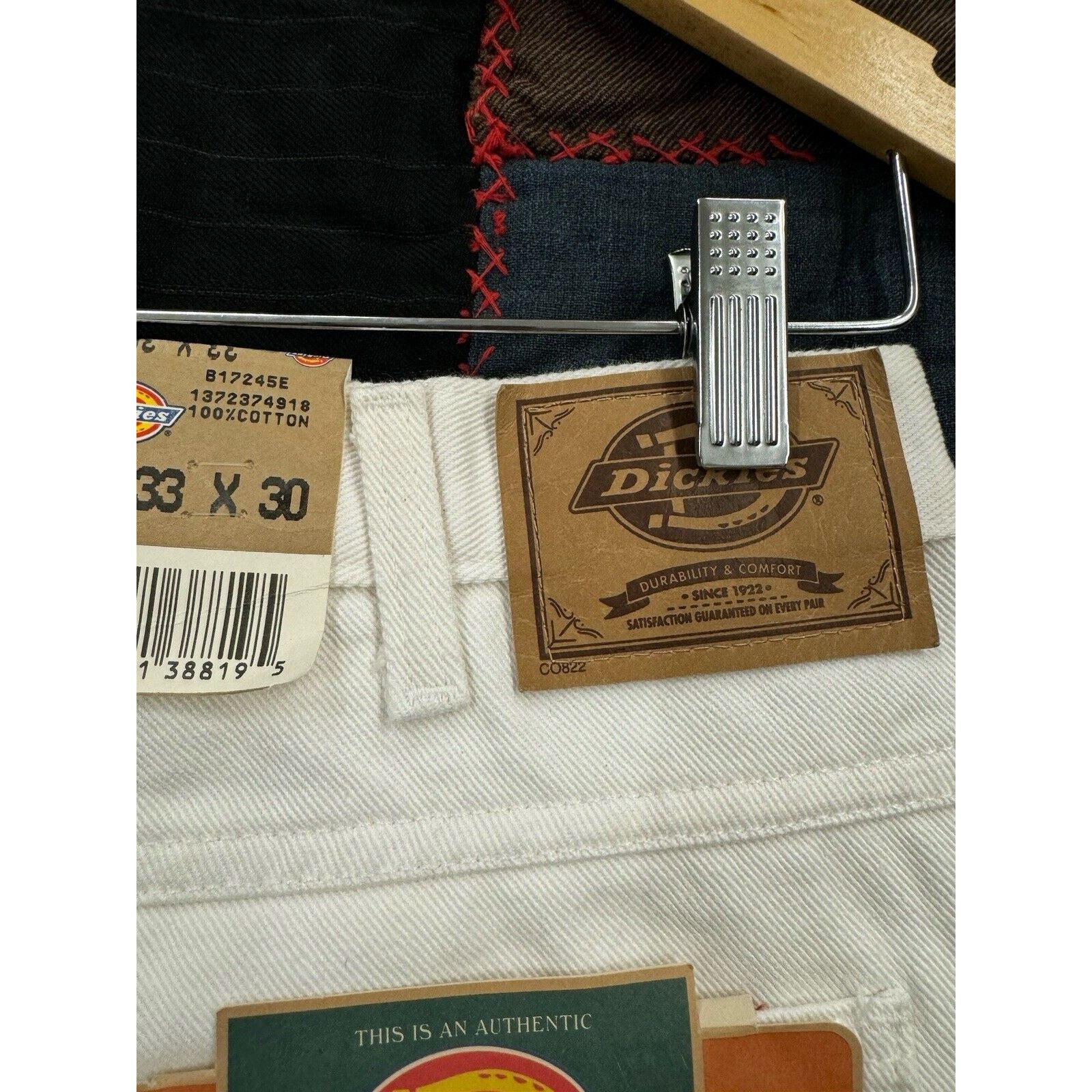 Dickies Deadstock 90s Dickies White Carpenter Painter Pant W33 X L30 Size US 33 - 5 Thumbnail