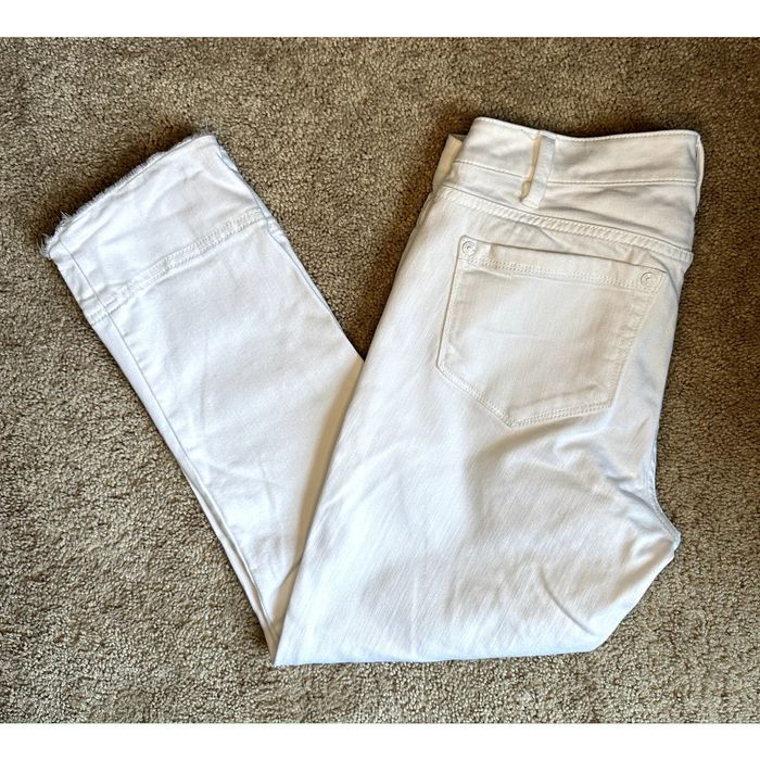 Other J. Jill Denim Authentic Fit Straight Leg Crop Jeans White 4