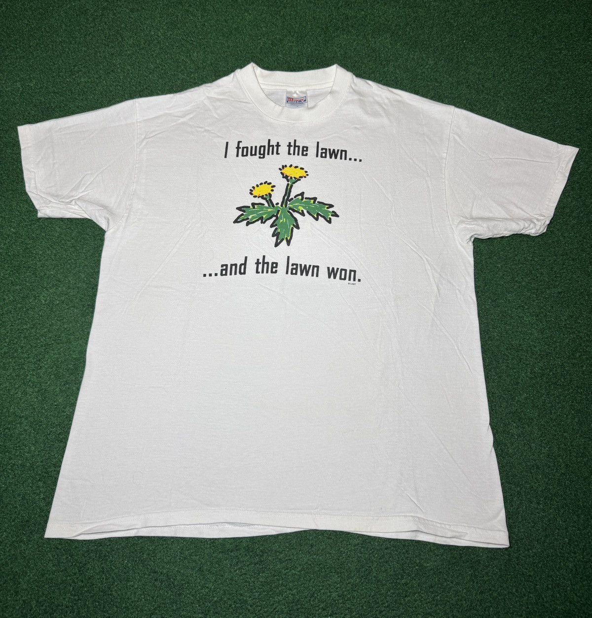 Vintage Vintage I Fought The Lawn The Clash Dad XL Mowing T Shirt Size US XL / EU 56 / 4 - 1 Thumbnail