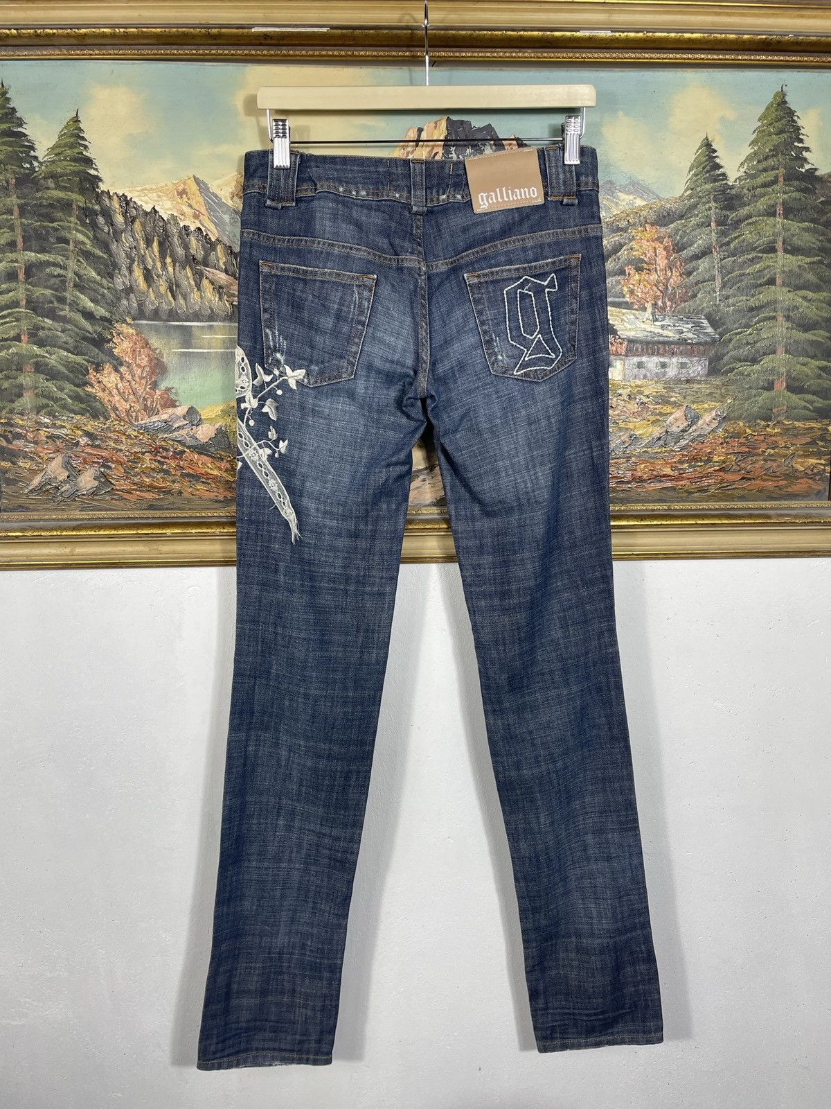 Designer × John Galliano × Vintage John Galliano Vintage Denim Jeans Trousers Coquette Pant Y2k Size 28" / US 6 / IT 42 - 2 Thumbnail