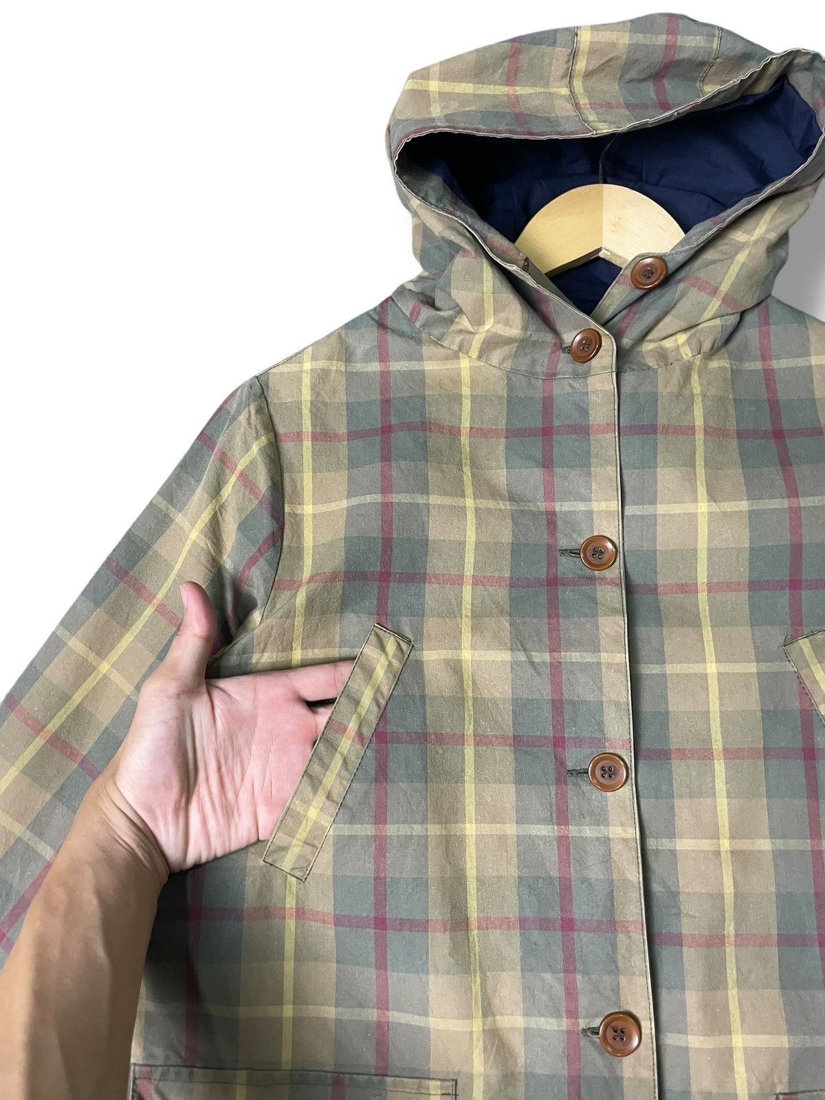 Designer × Japanese Brand × Vintage J.D.R x Japanese Brand Checked Hooded Jacket (42) Size US XS / EU 42 / 0 - 5 Thumbnail