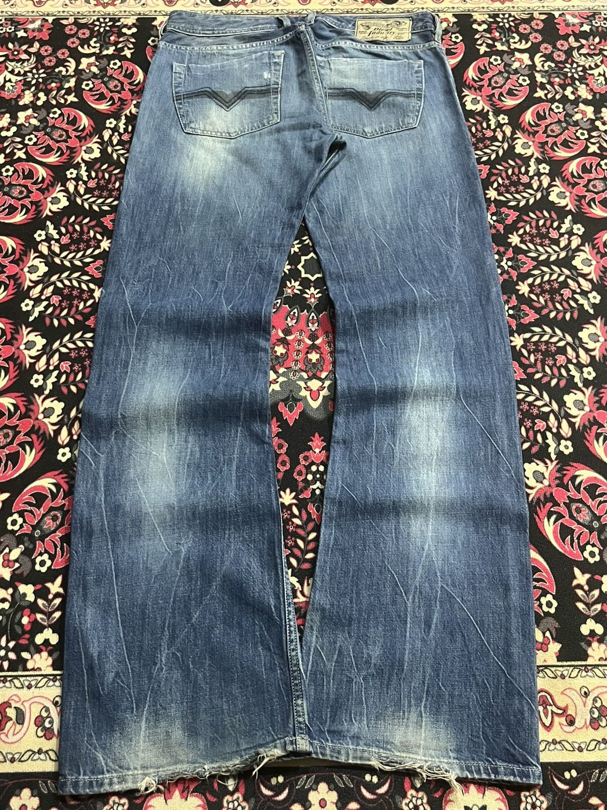 Diesel ⚡️Flare⚡️Vintage Diesel “Zatiny” Overflow Thunder Blue Jeans Size US 29 - 2 Thumbnail