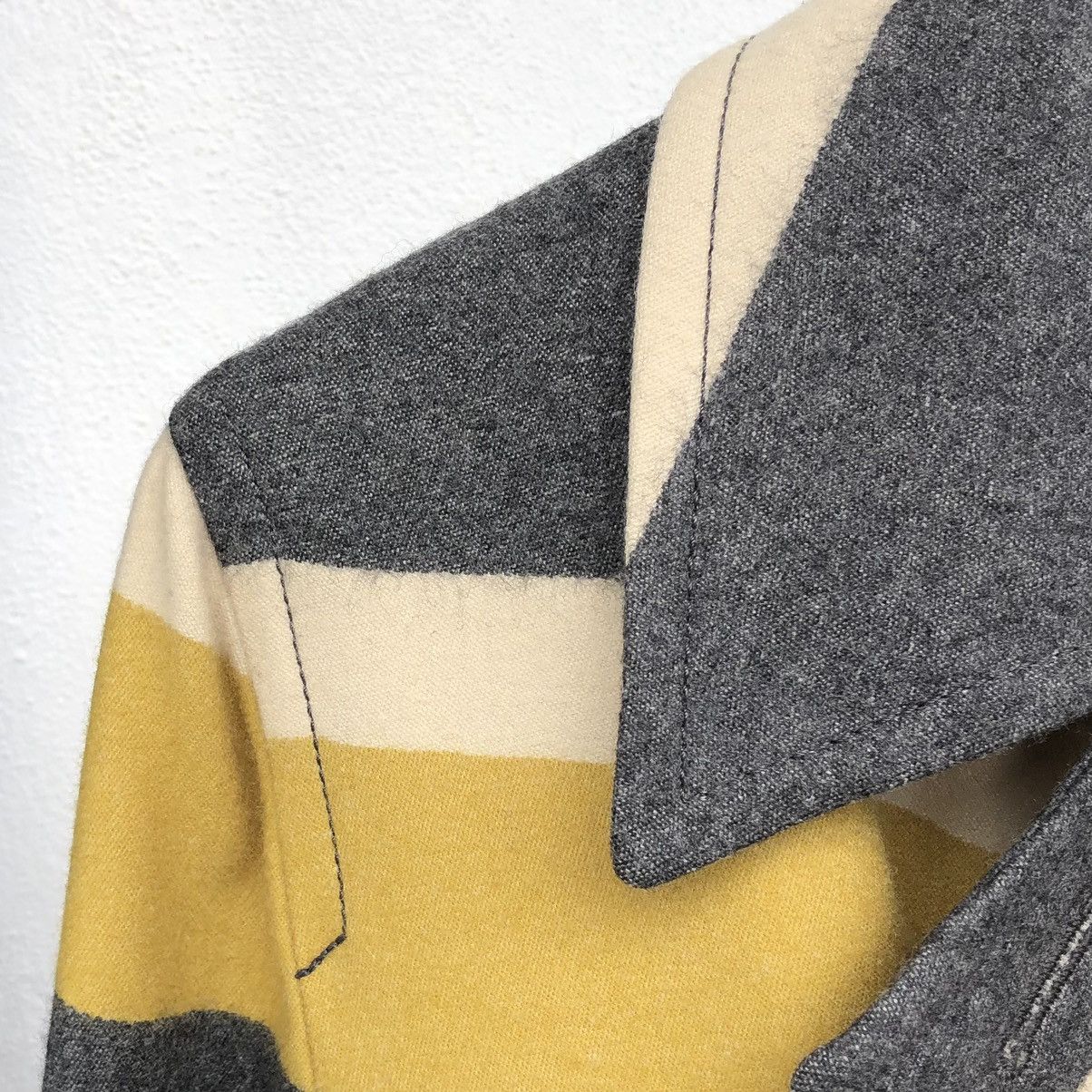 Issey Miyake Issey Miyake Japan Ne-Net Stripes Wool Pea Coat Size M / US 6-8 / IT 42-44 - 4 Thumbnail