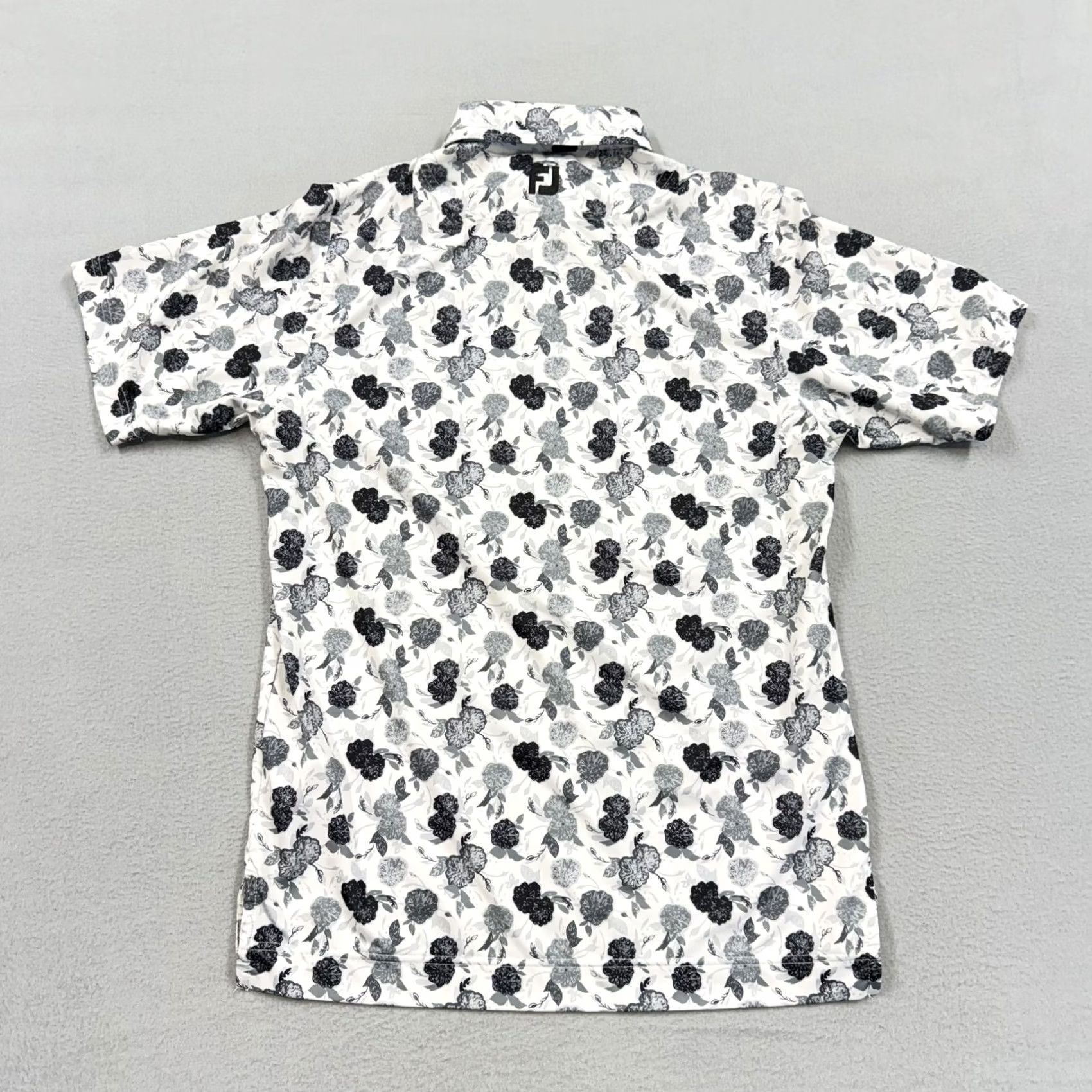 Footjoy FootJoy Golf Polo Shirt Mens S Floral Print Performance Short Sleeve Polo White Size US S / EU 44-46 / 1 - 4 Thumbnail