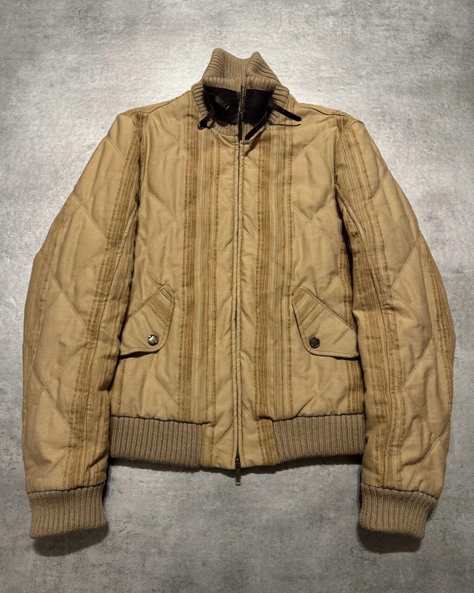 2000s Roberto Cavalli Class Beige Bomber Jacket