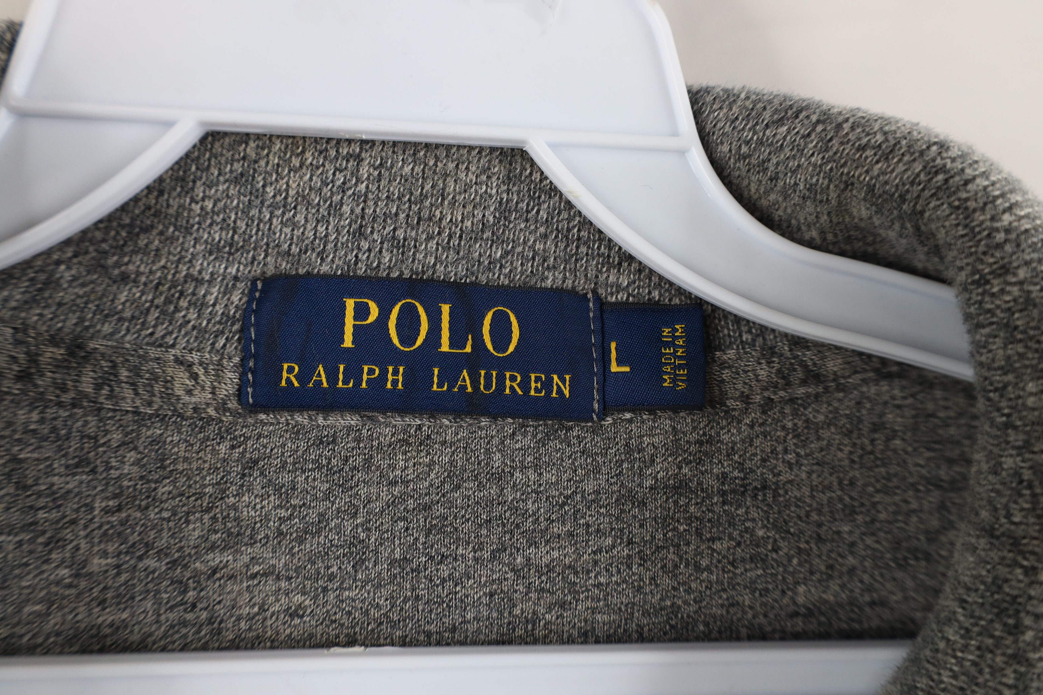 Ralph Lauren × Vintage Vintage Ralph Lauren Knit Half Zip Pullover Sweater Gray Size US L / EU 52-54 / 3 - 5 Thumbnail
