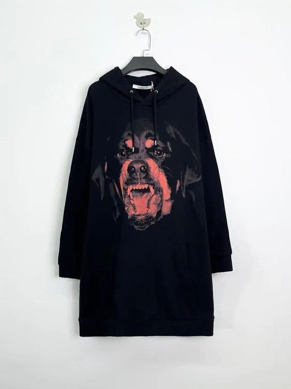 Givenchy Givenchy Black Cotton Blend Hoodie Dress 0089 Size US XS / EU 42 / 0 - 1 Thumbnail