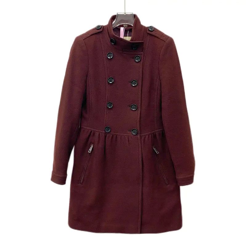 Burberry Burberry Red Wool Women's Coat Size S / US 4 / IT 40 - 1 Thumbnail
