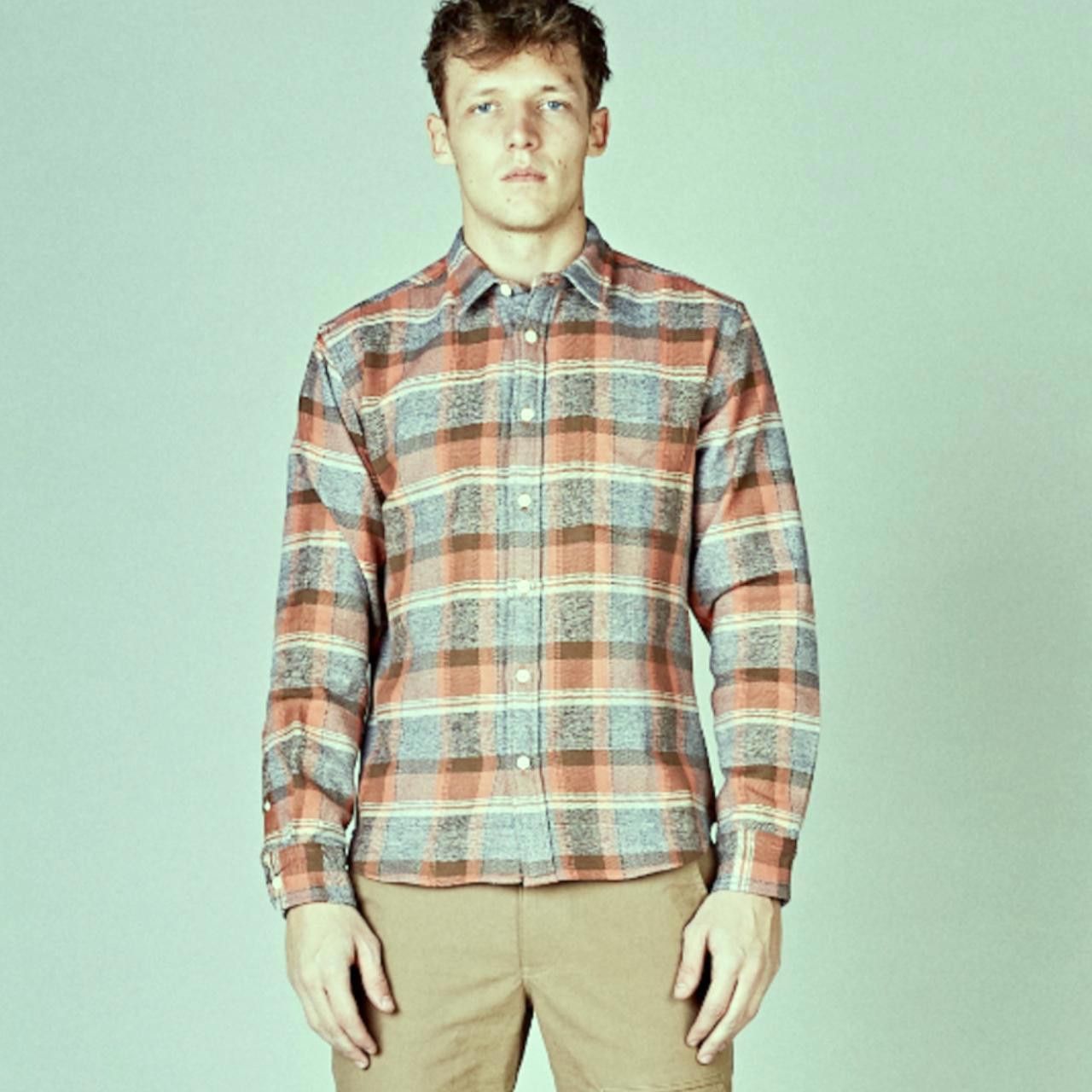 Corridor Corridor Twisted Yarn Blanket Plaid Shirt - Clay - Small Size US S / EU 44-46 / 1 - 3 Thumbnail