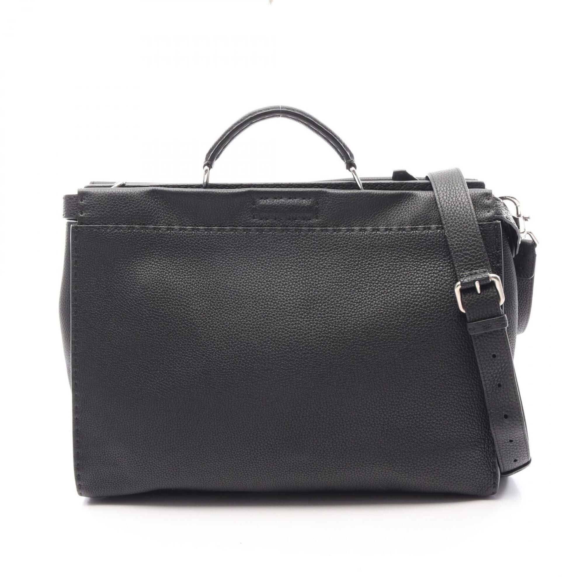 Fendi Fendi Peekaboo Selleria Business Bag Handbag Leather Men's Women's Black 7VA388 Size ONE SIZE - 1 Thumbnail