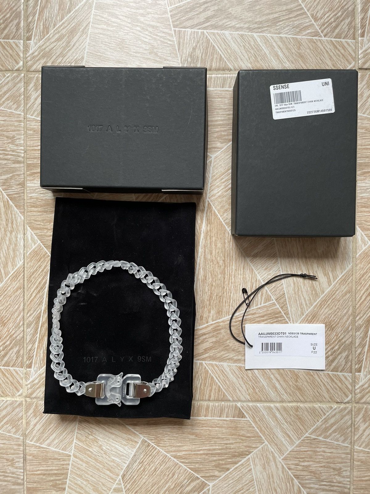 1017 ALYX 9SM Rare Designer Y2K 1017 ALYX 9SM Transparent Chain Necklace Size ONE SIZE - 1 Thumbnail