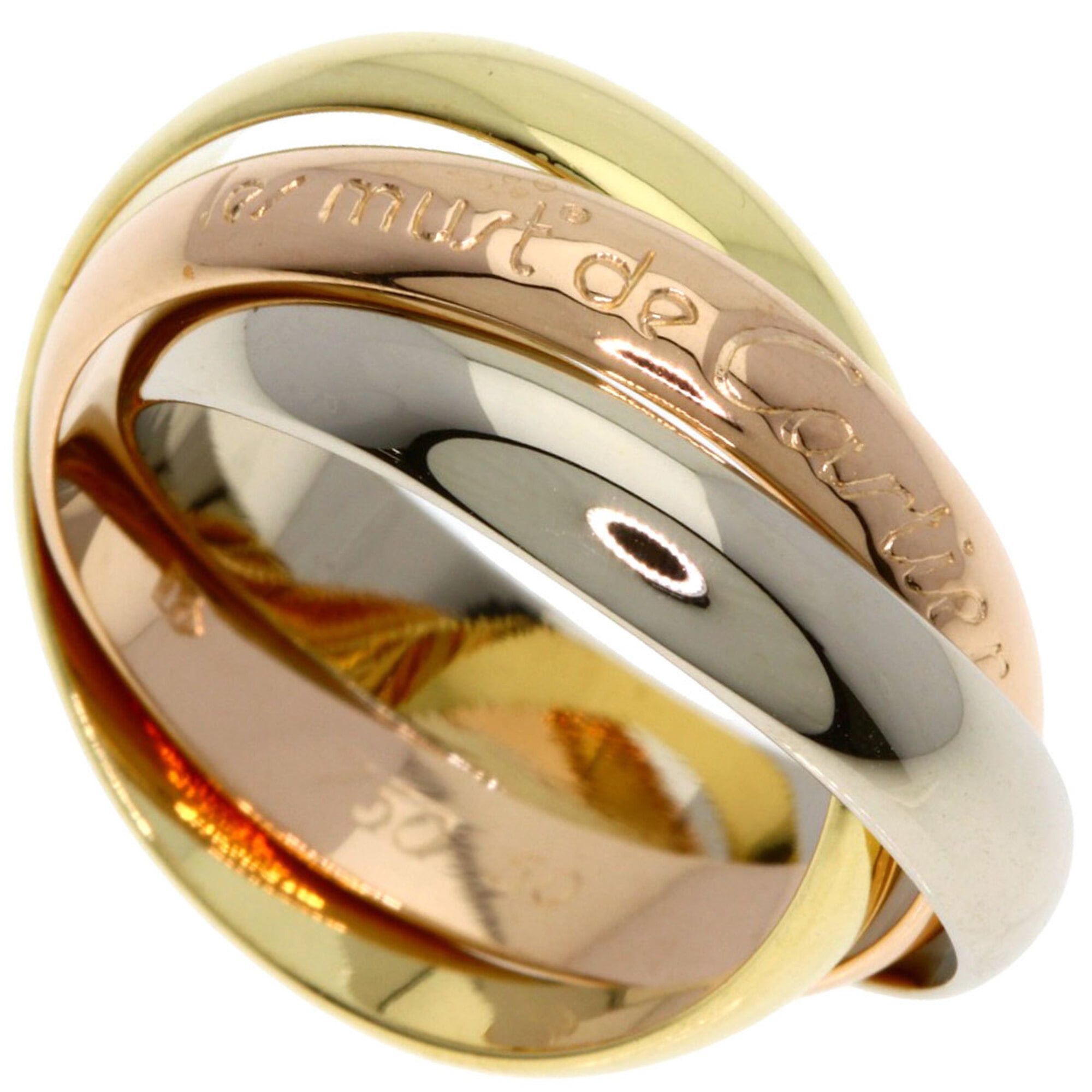 Cartier Cartier Trinity #50 Ring - 18K Yellow Gold/18K Pink White Gold Women's CARTIER Size ONE SIZE - 1 Thumbnail