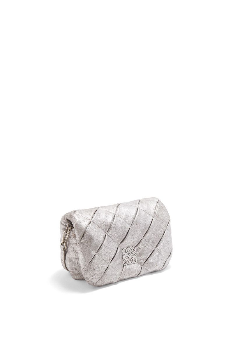 Loewe o1in1g0426 Size: OS/ Goya Mini Puffer Bag in Silver Size ONE SIZE - 2 Thumbnail