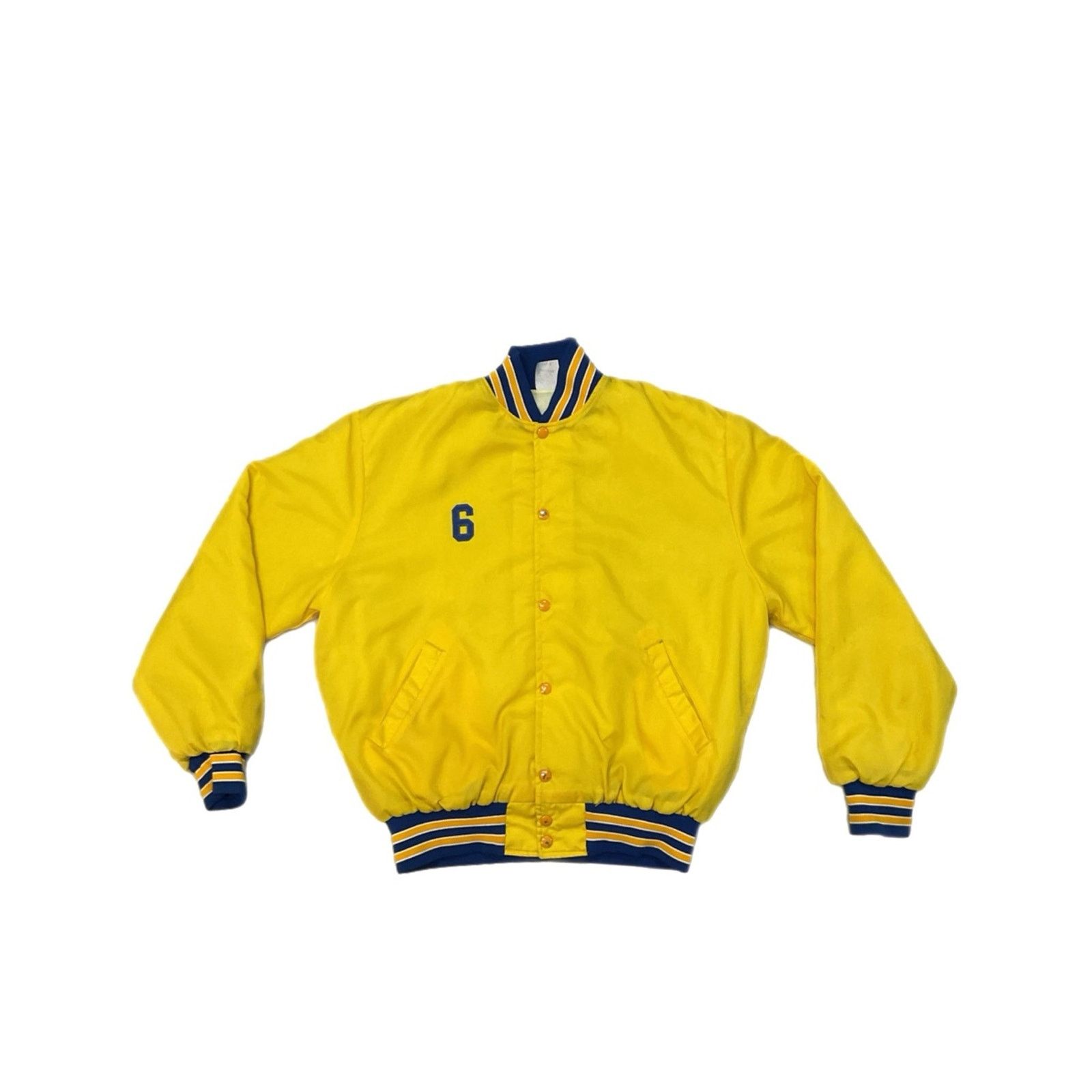 Vintage 1970s–early 1980s Nylon Snap Bomber / Softball Team Jacket Size US L / EU 52-54 / 3 - 1 Thumbnail