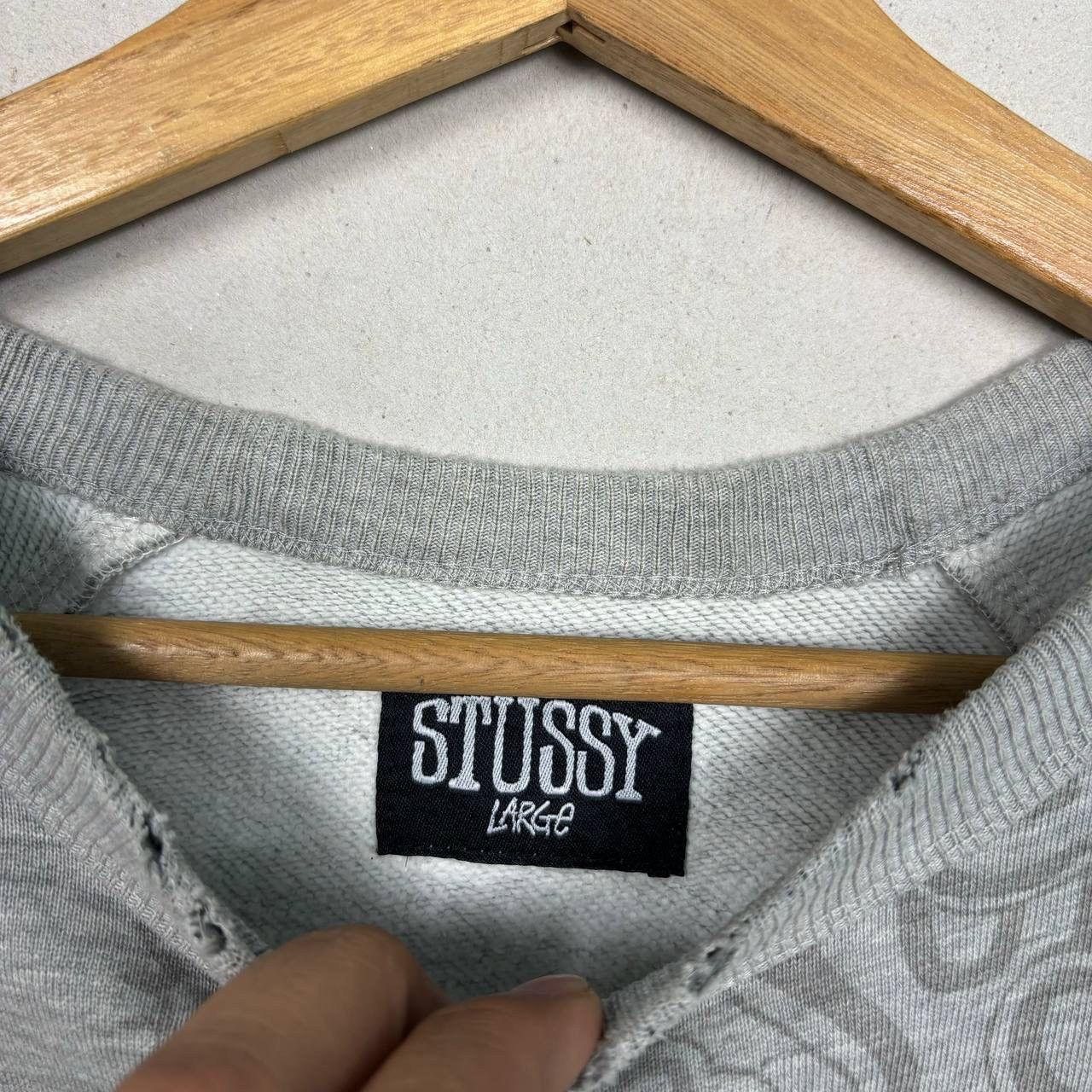 Stussy Vintage Stussy AOP Cartoon Character Sweatshirt Gray L Rare Size US L / EU 52-54 / 3 - 4 Thumbnail