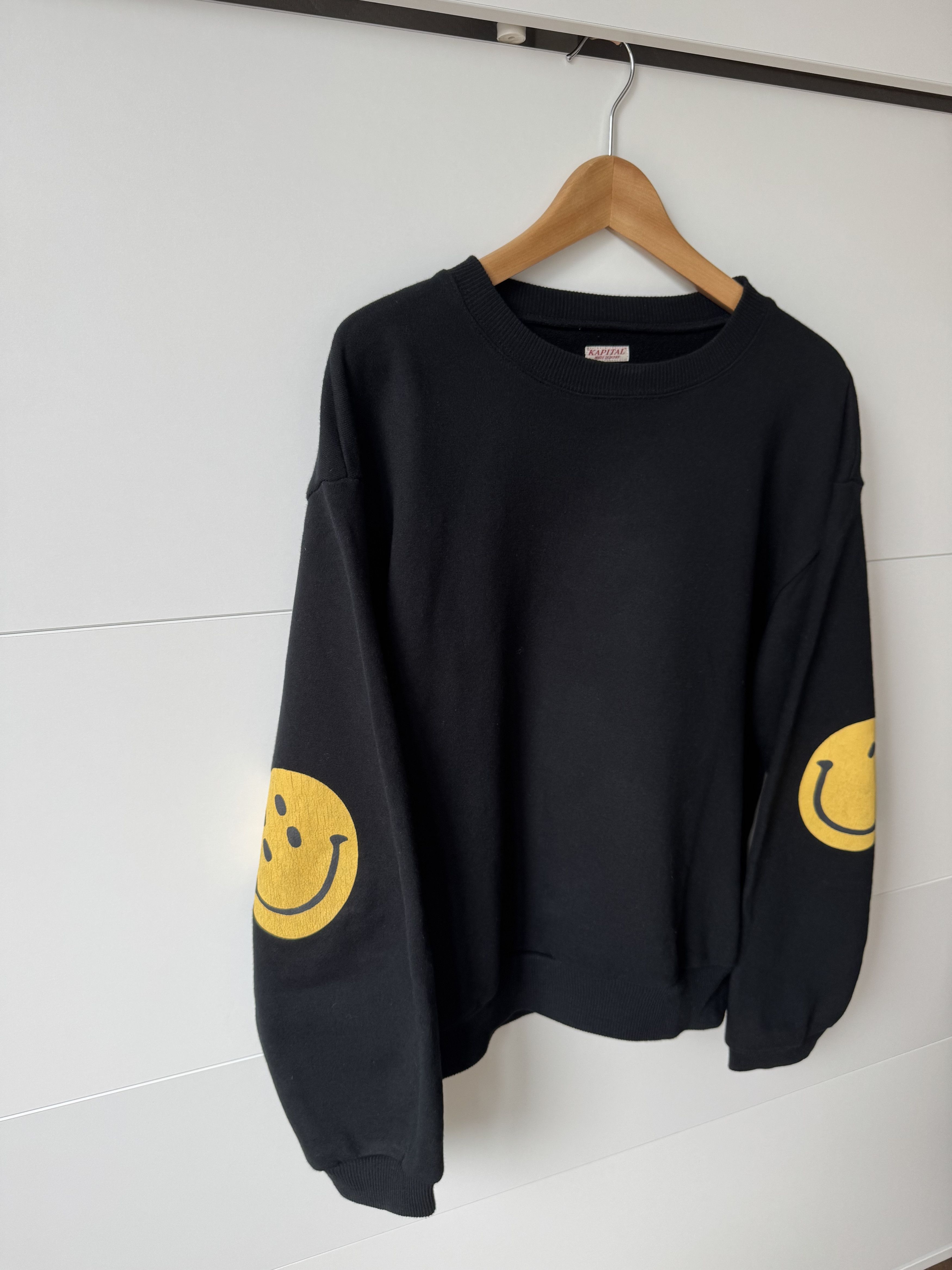Kapital [3] ECO Smilie Fleece Knit Crew Sweat (FW21) Size US L / EU 52-54 / 3 - 2 Thumbnail