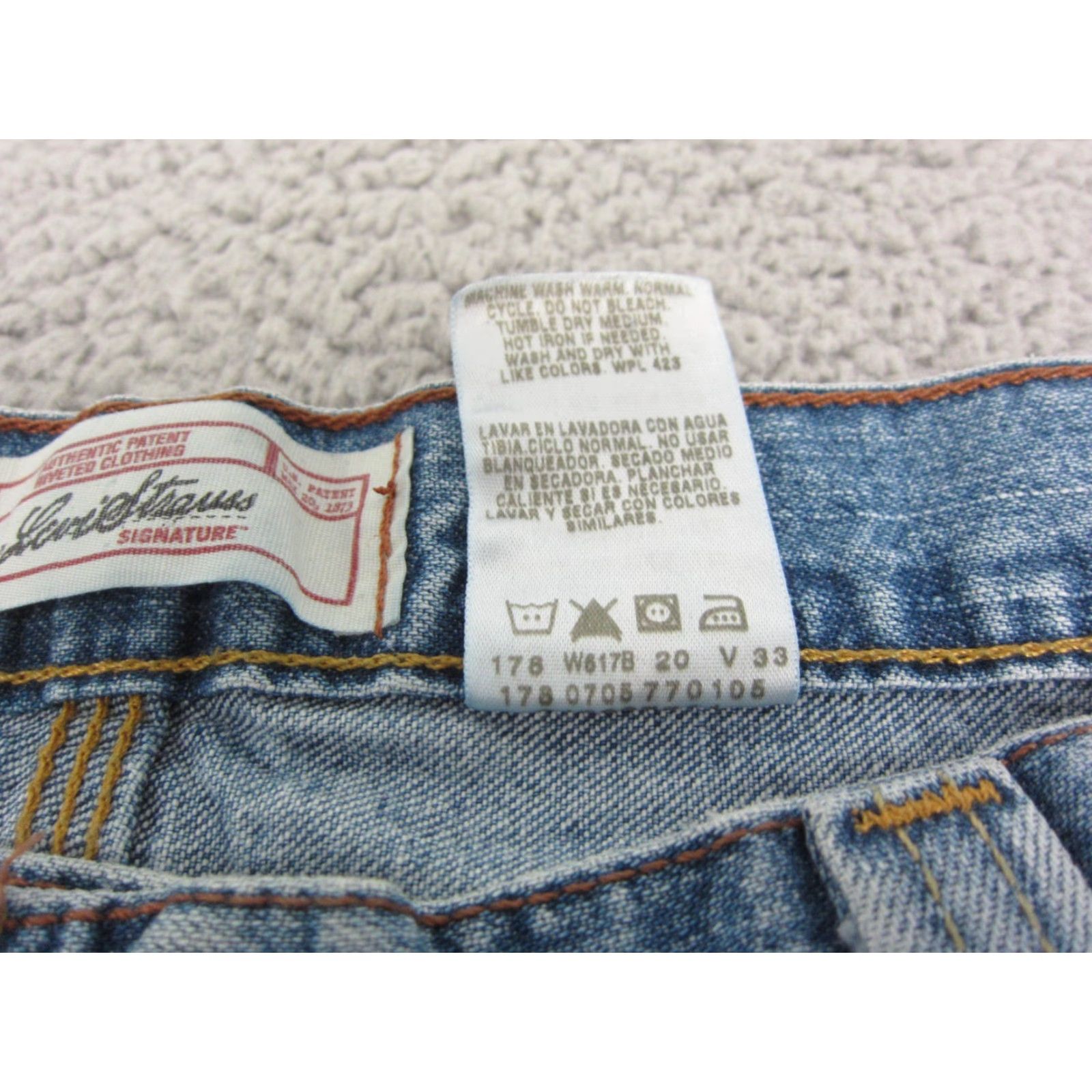 Levi's VINTAGE Levi's Jeans Mens 34x32 Blue Denim Carpenter Straight 90s 80s Baggy Pocket Zipper Button Baggy Denim Jeans Mens Regular Blue 34x32 Size US 34 / EU 50 - 5 Thumbnail