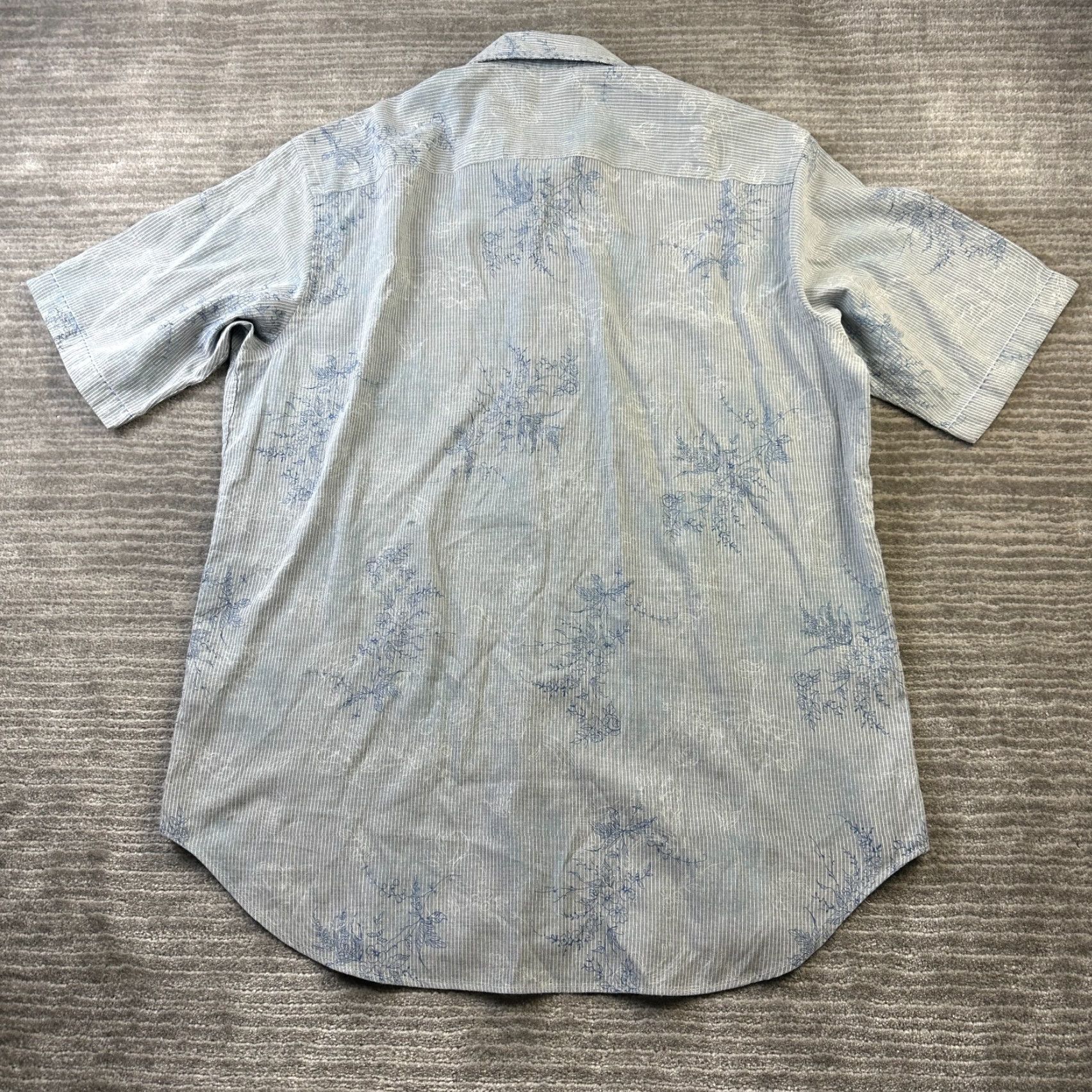 BUGATCHI Bugatchi Uomo Shirt Mens Large Blue Floral Button Up Hawaiian Shirt Size US L / EU 52-54 / 3 - 2 Thumbnail