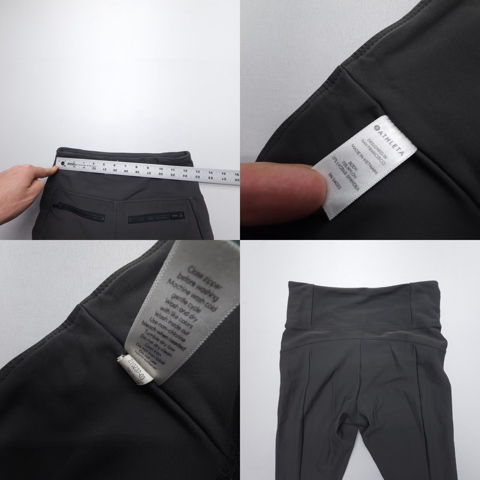 Athleta Athleta Pants Women XS Gray Crop Stretch Pockets Compression Athleisure Womens Size 26" / US 2 / IT 38 - 8 Thumbnail