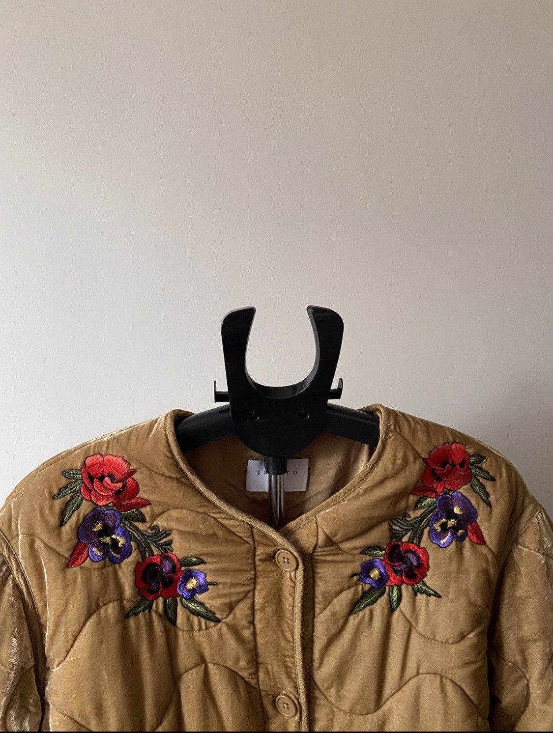 Sandro Sandro Paris Velvet Jacket Brown Golden Size XS / US 0-2 / IT 36-38 - 2 Thumbnail