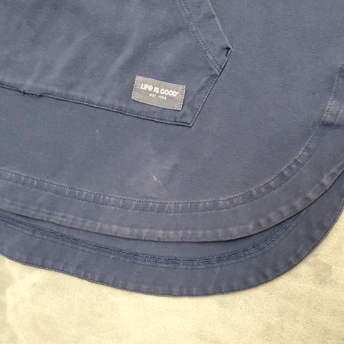 Life is Good VINTAGE Life is Good Hoodie Women M Blue Crusher Flex 4 Way Performance Optimist Outdoor Shirt Womens M Blue Logo Pattern Solid Hoodie Size M / US 6-8 / IT 42-44 - 3 Thumbnail