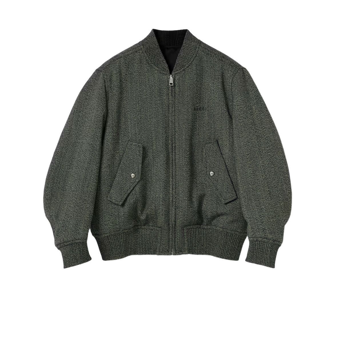 Gucci GUCCI $4400 Herringbone Wool White/Black Jacket New & Authen Size US XL / EU 56 / 4 - 1 Preview