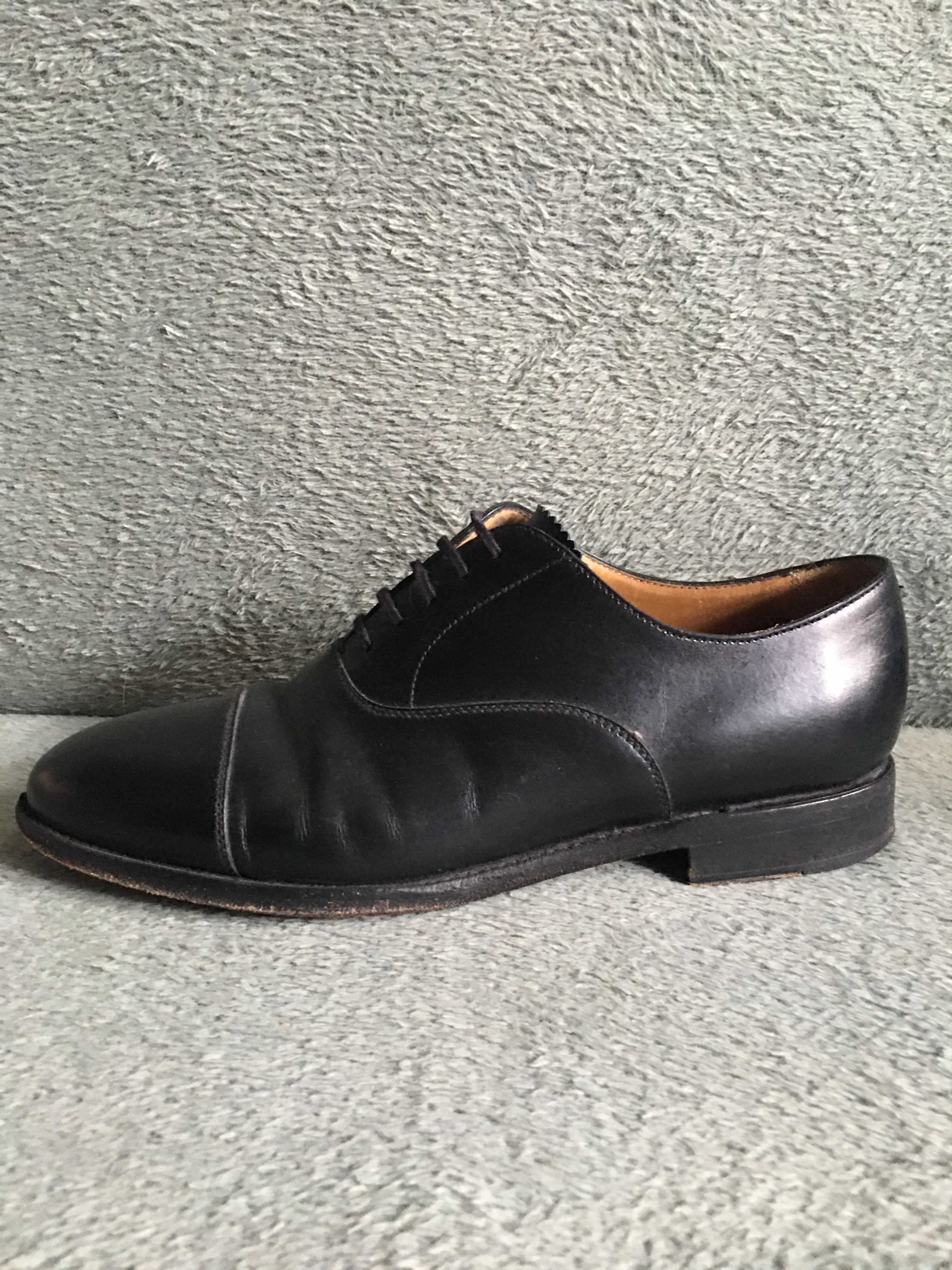 MORJAS MORJAS Oxford Black Leather Shoes Size UK 7 US 8 Size US 8 / EU 41 - 8 Thumbnail
