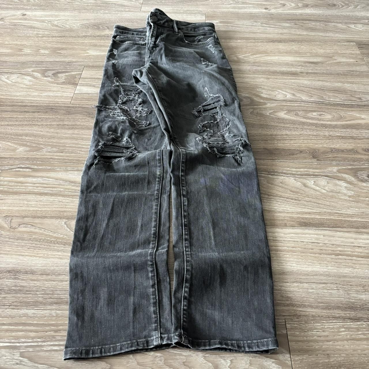Vintage Crazy Vintage Y2K/2000s Grunge Distressed Black Skinny Denim Jeans! 30x31 Size US 30 / EU 46 - 3 Thumbnail