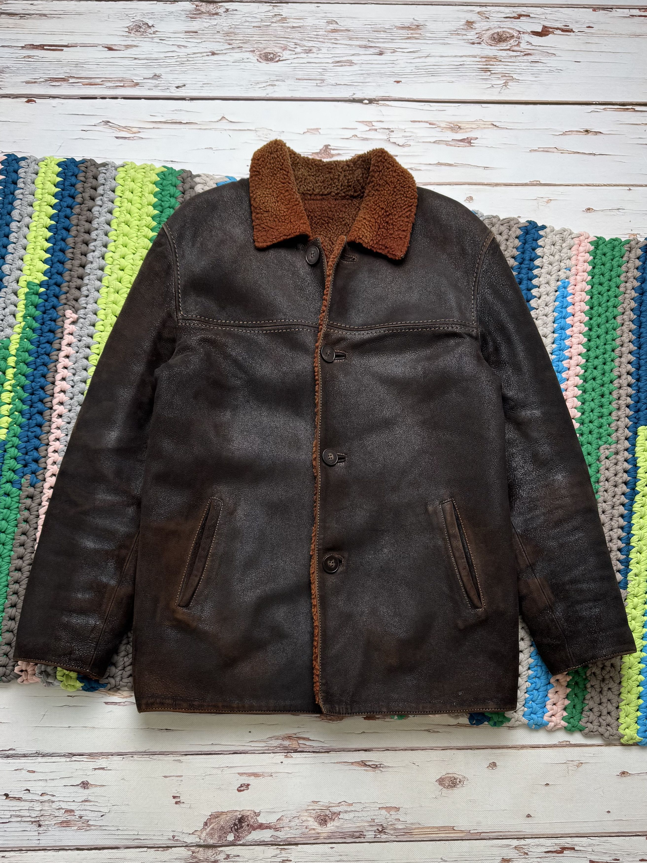 Japanese Brand Vintage Real Sheepskin Coat (ET1)(D15) Size US S / EU 44-46 / 1 - 1 Thumbnail