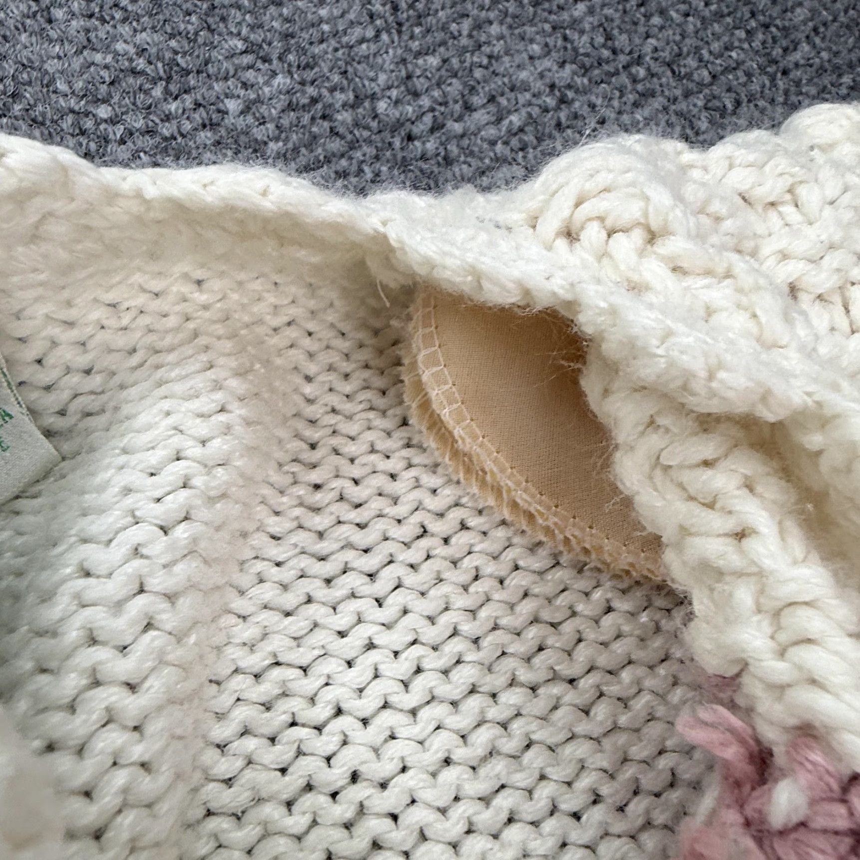 Vintage VINTAGE Emerald Isle Sweater Women's Pullover Adult Large White Floral Knit Ramie 80s Korea Women's Sweater Size L / US 10 / IT 46 - 5 Thumbnail