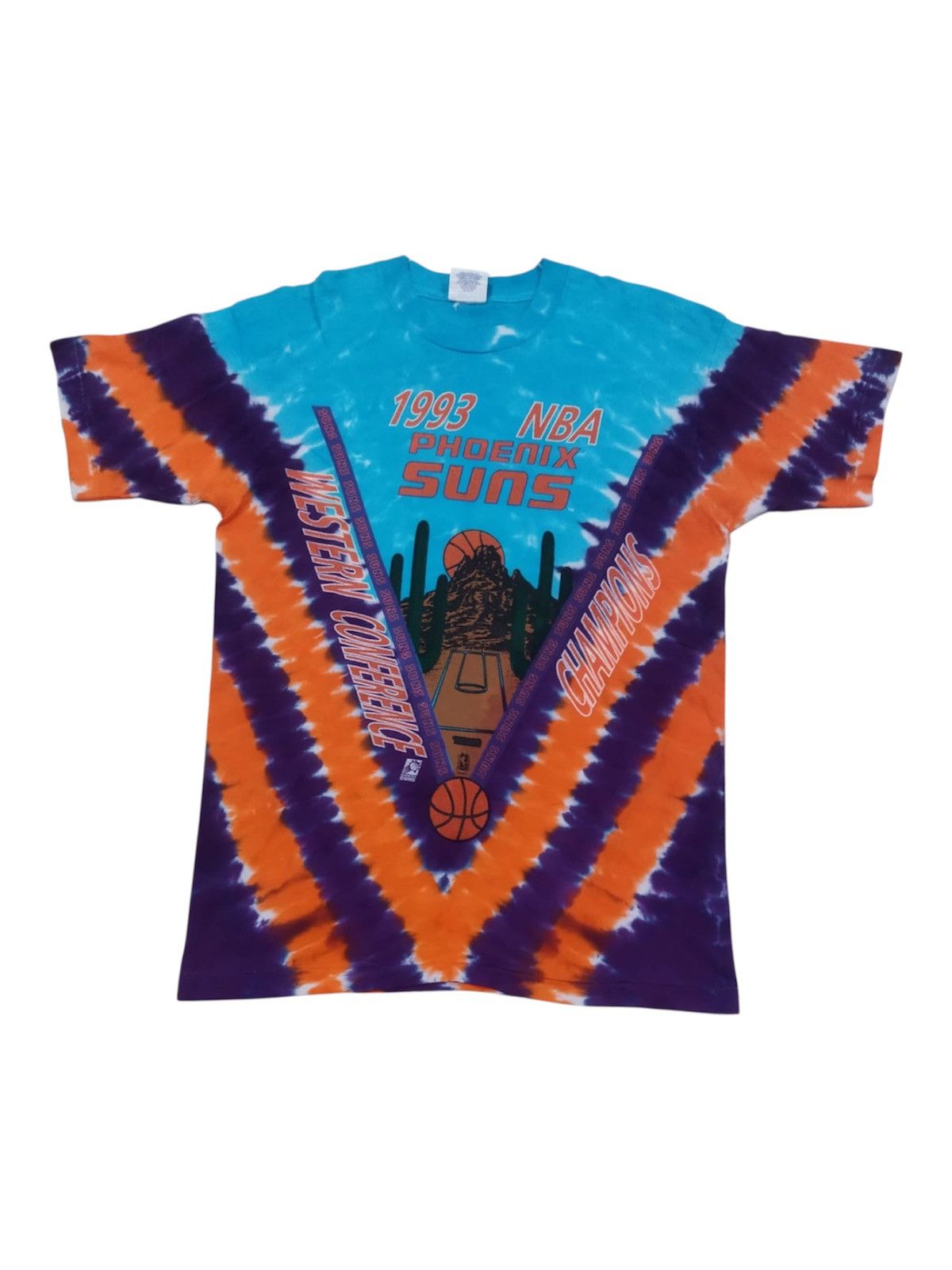 Vintage Vintage 1990s NBA Phoenix Suns Tie Dye Tee Size US L / EU 52-54 / 3 - 1 Thumbnail