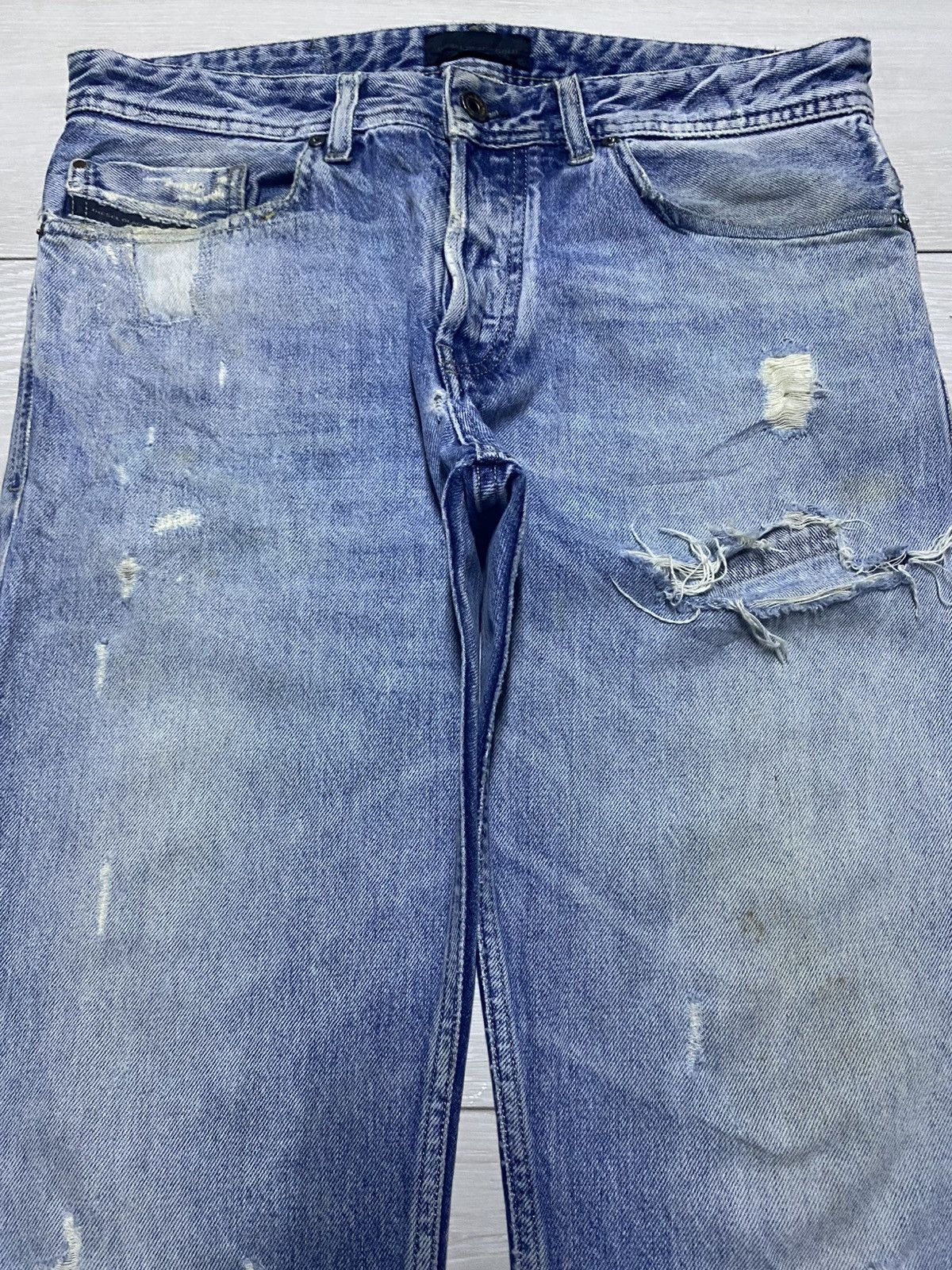 Diesel Black Gold Vintage Diesel Black Gold Selvedge Distressed Slim Jeans Size US 32 / EU 48 - 3 Thumbnail