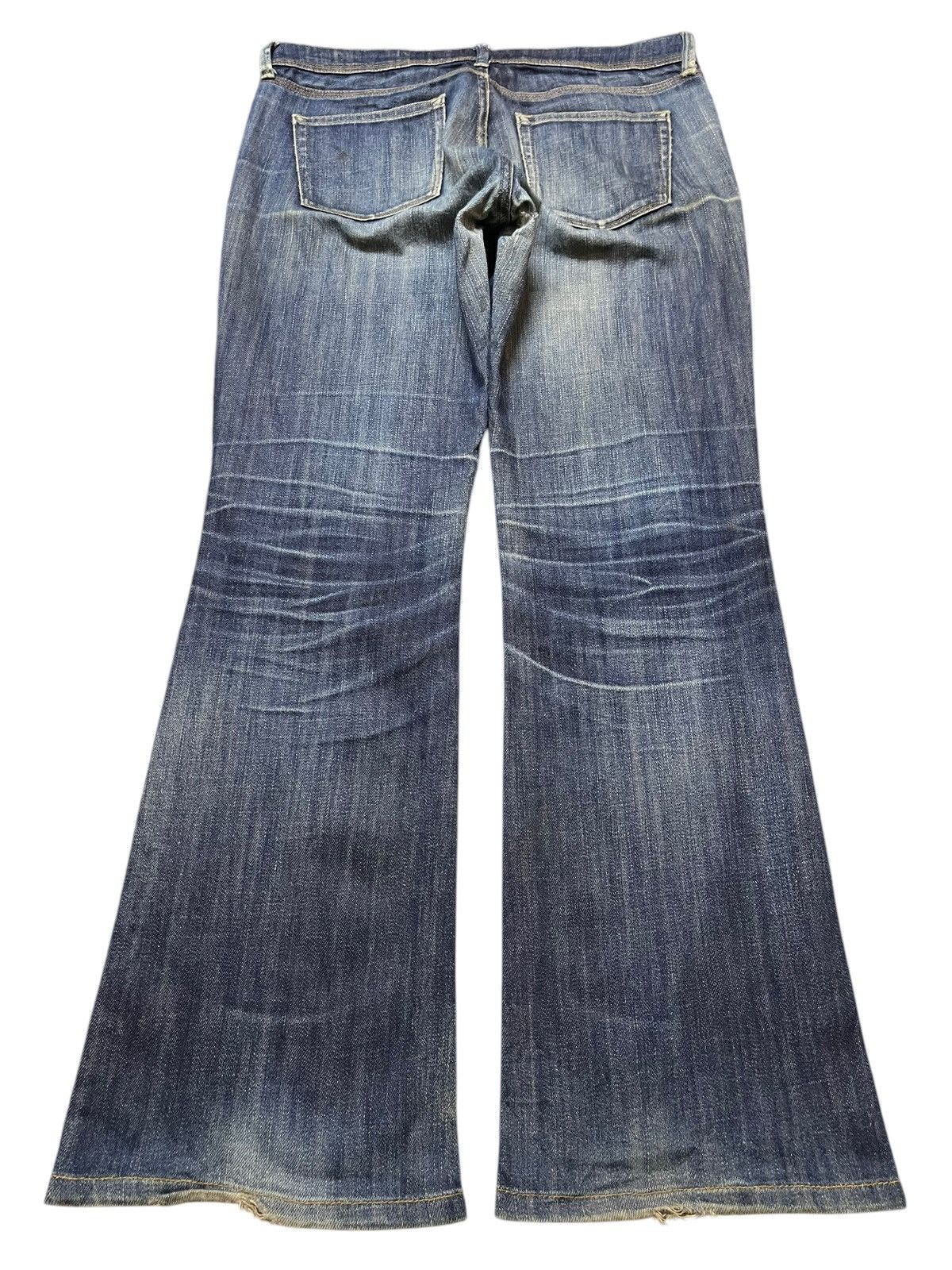 Uniqlo Vintage Japanese Uniqlo Faded Wash Distress Wide Leg Jeans Size US 31 - 2 Thumbnail