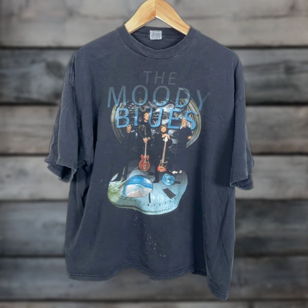 Doublet VINTAGE Moody Blues Strange Times Tour T-Shirt Cygnus 2XL Black Double-Sided Graphic Print Men Shirt 90s Music Size US XXL / EU 58 / 5 - 1 Thumbnail