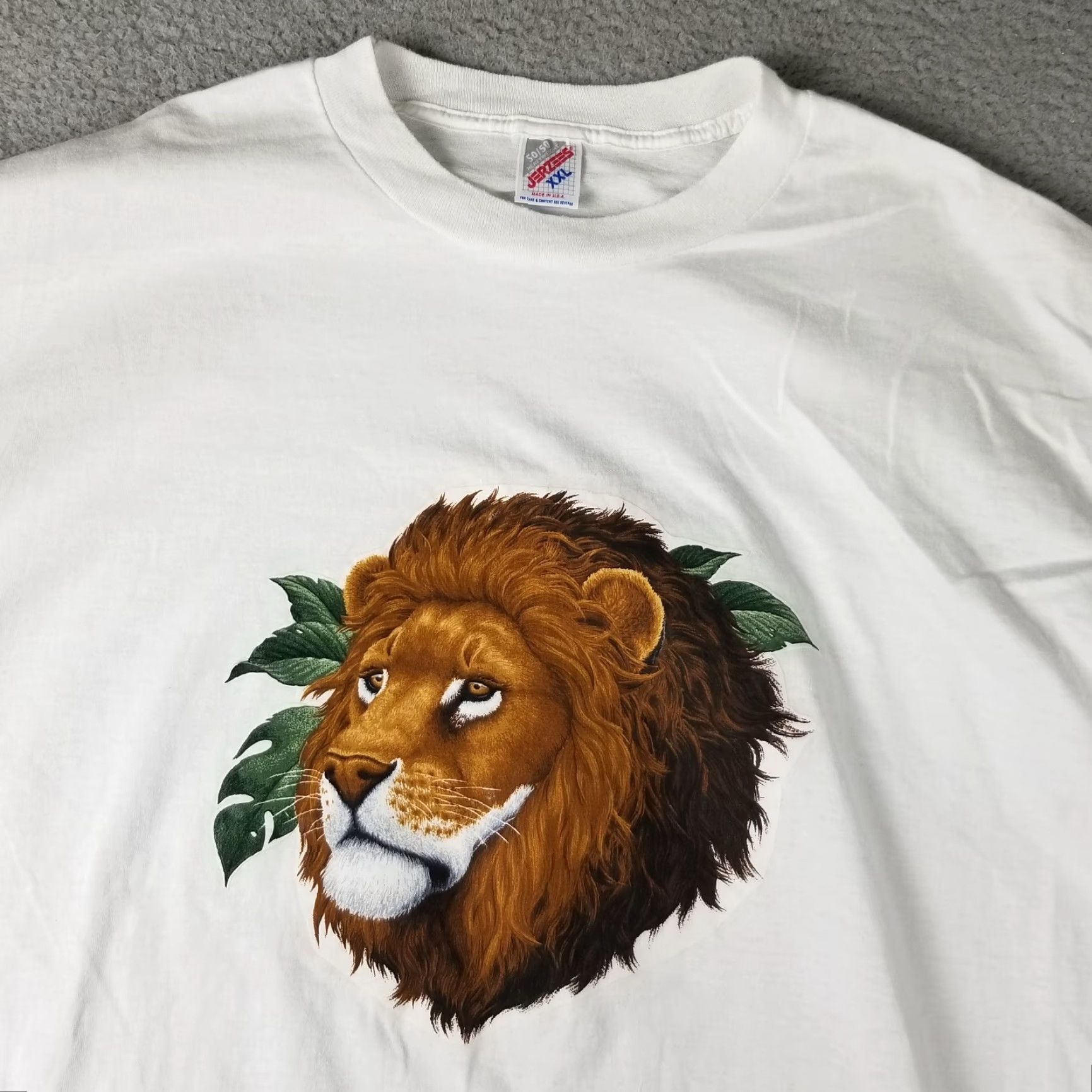 Jerzees Vintage JERZEES Men XXL T-Shirt Short Sleeve Crew Neck Animal Wildlife Nature Blue 90s Animals Outdoor Size US XXL / EU 58 / 5 - 2 Thumbnail