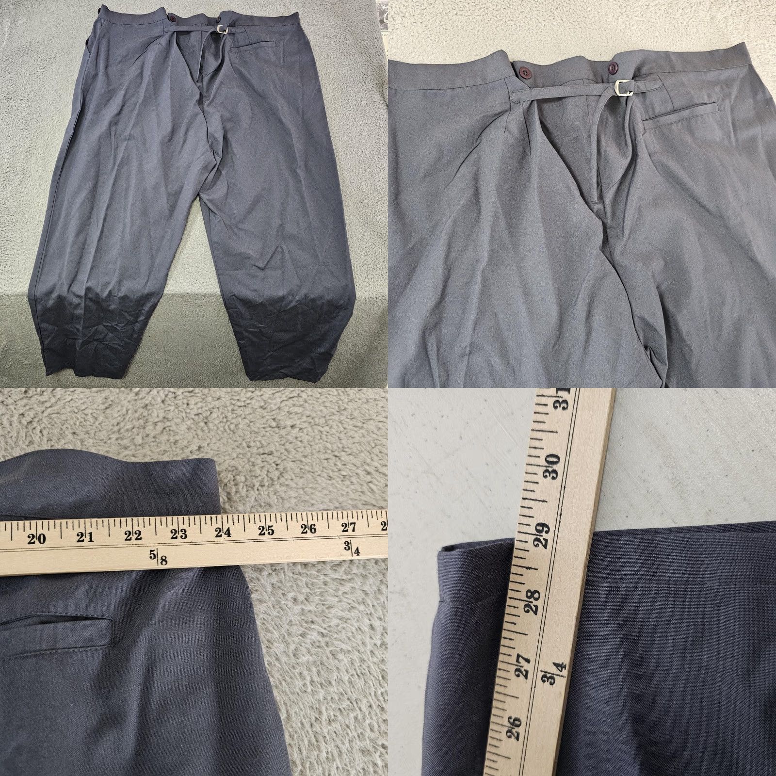 Vintage The Pirate Dressing Pants Mens 3XL Gray Poly Viscose Costume Trousers Pirate Size US 39 - 8 Thumbnail