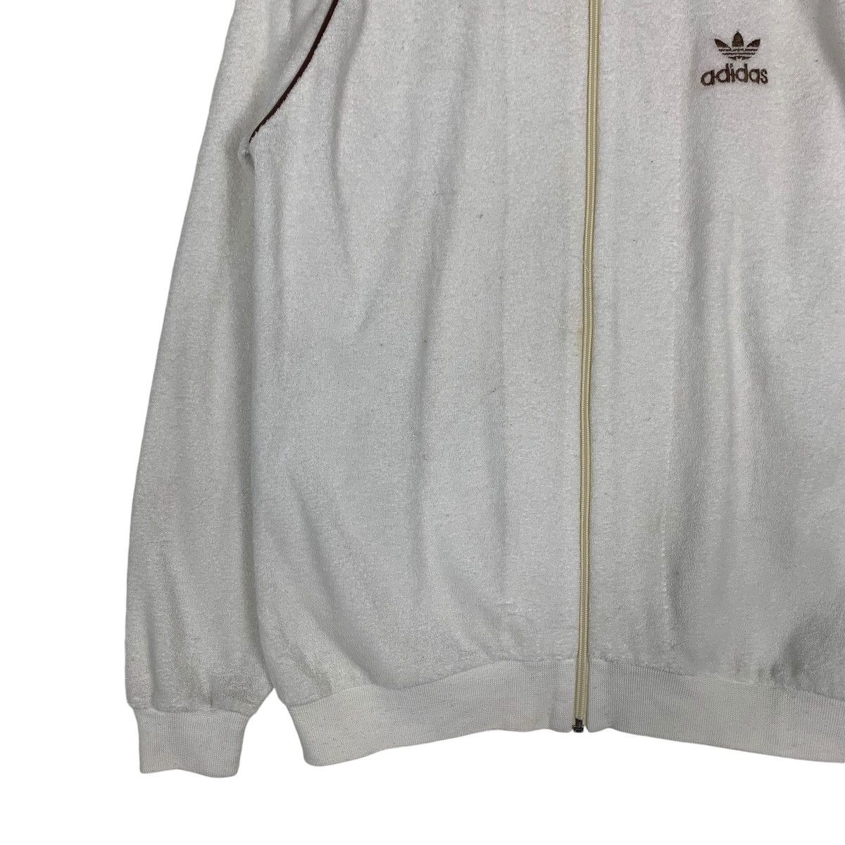 Adidas ADIDAS Trefoil Small Logo Fleece Bomber Jacket #1316-C59 Size US M / EU 48-50 / 2 - 3 Thumbnail