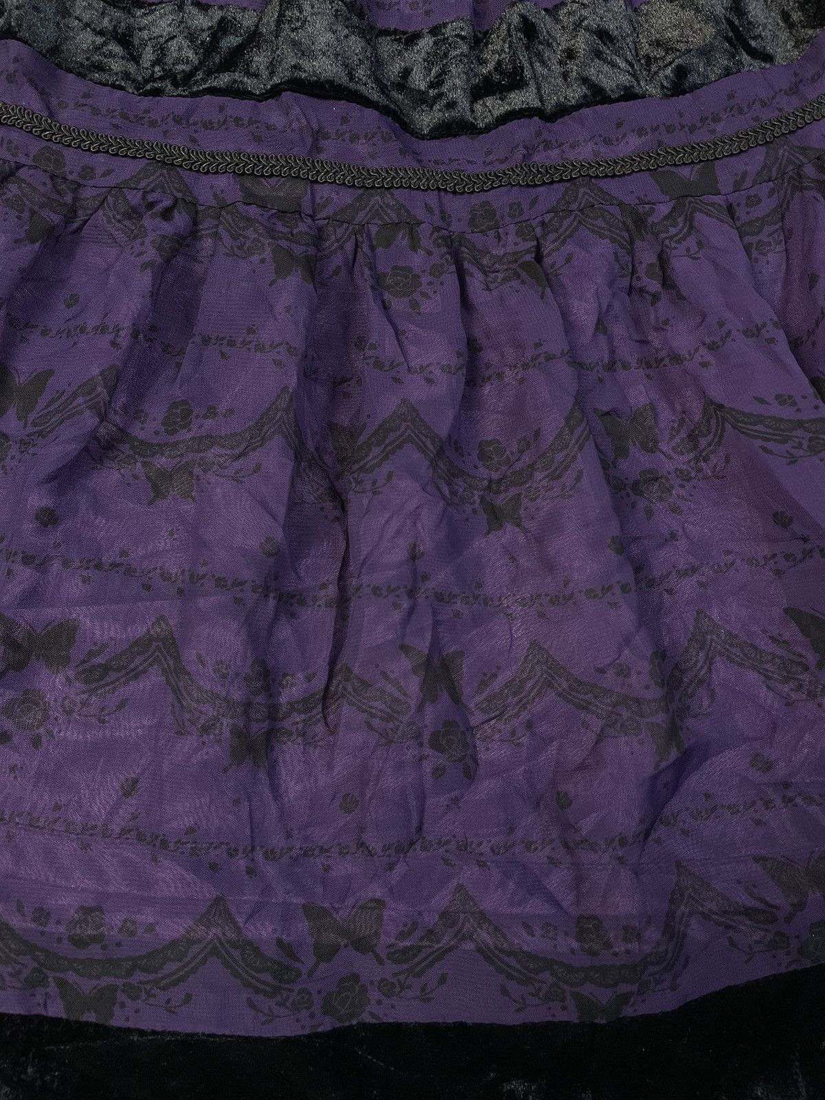 LIZ LISA Axes Femme Dark Coquette Lolita Butterfly Purple Skirt Size 25" / US 0 / IT 36 - 2 Thumbnail