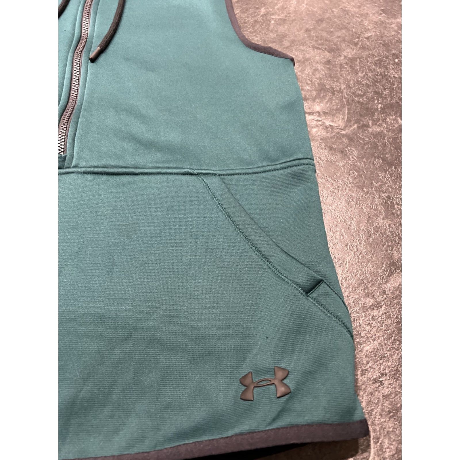 Under Armour VINTAGE Under Armour Women's Vest Fleece Water Resistant Moisture Wicking Green Medium Activewear Size M / US 6-8 / IT 42-44 - 2 Thumbnail