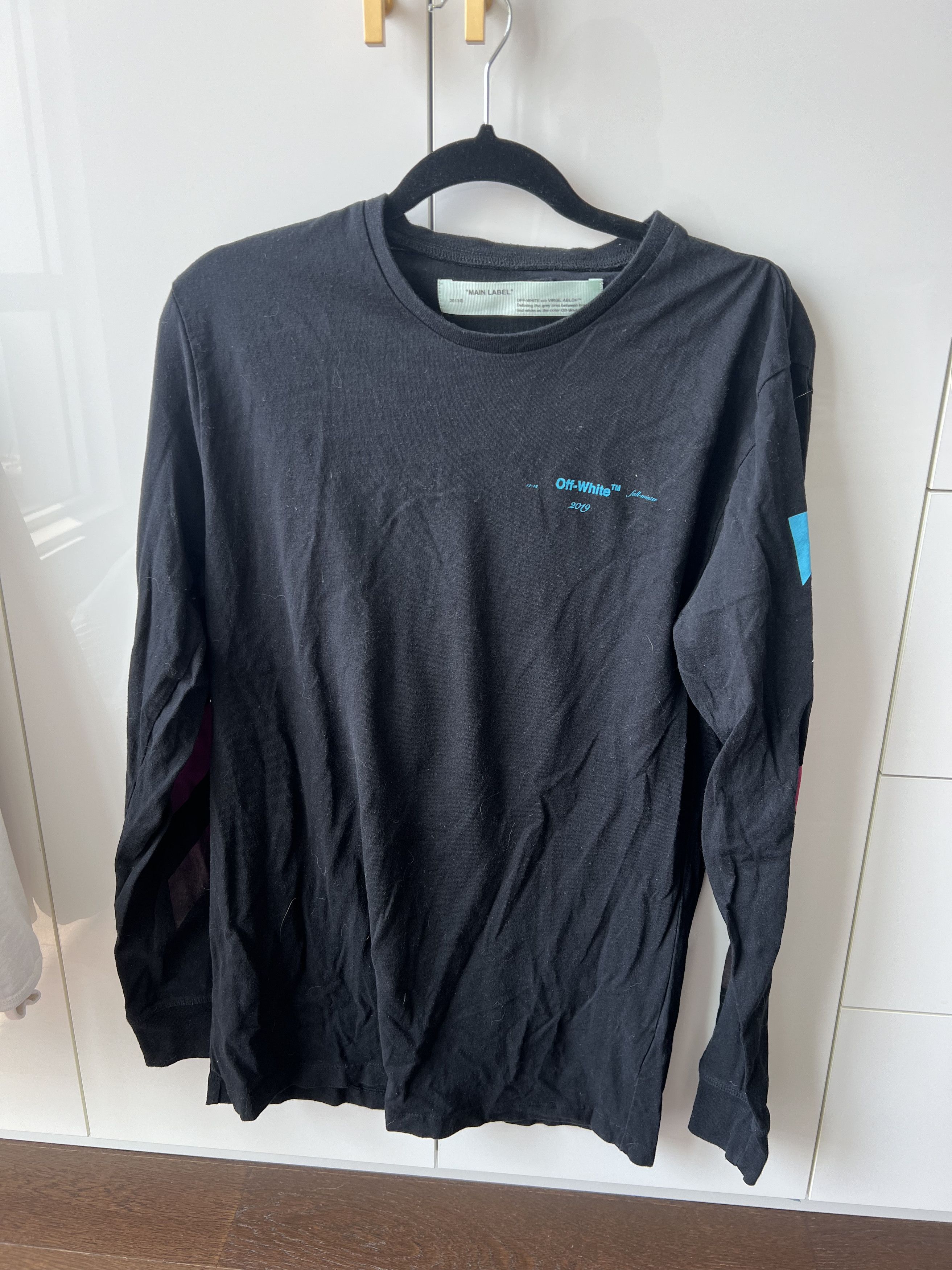 OFF-WHITE Black Gradient Long Sleeve T-Shirt