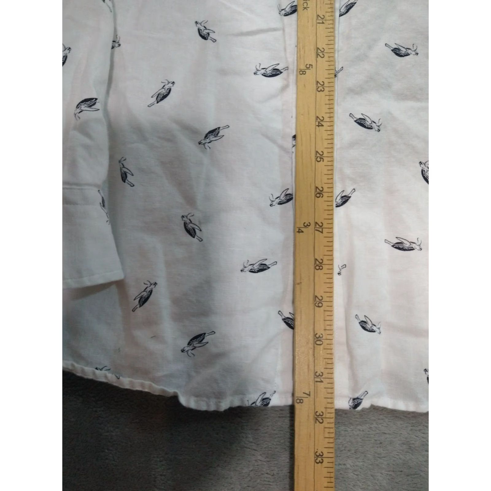 Banana Republic VINTAGE Banana Republic Shirt Mens XL White Linen Short Sleeve Slim Fit Turtles Size US XL / EU 56 / 4 - 4 Thumbnail