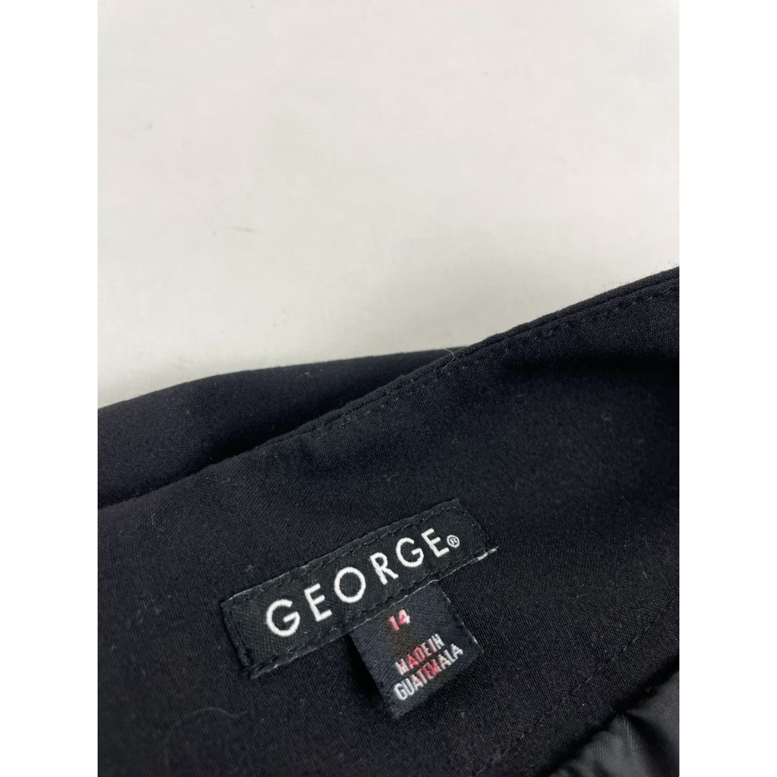 George George Skirt Women Size 14 Black Knee Length Back Zip Straight & Pencil Cut Modern Business Formal Travel Womens Size 36" / US 14 / IT 50 - 5 Thumbnail