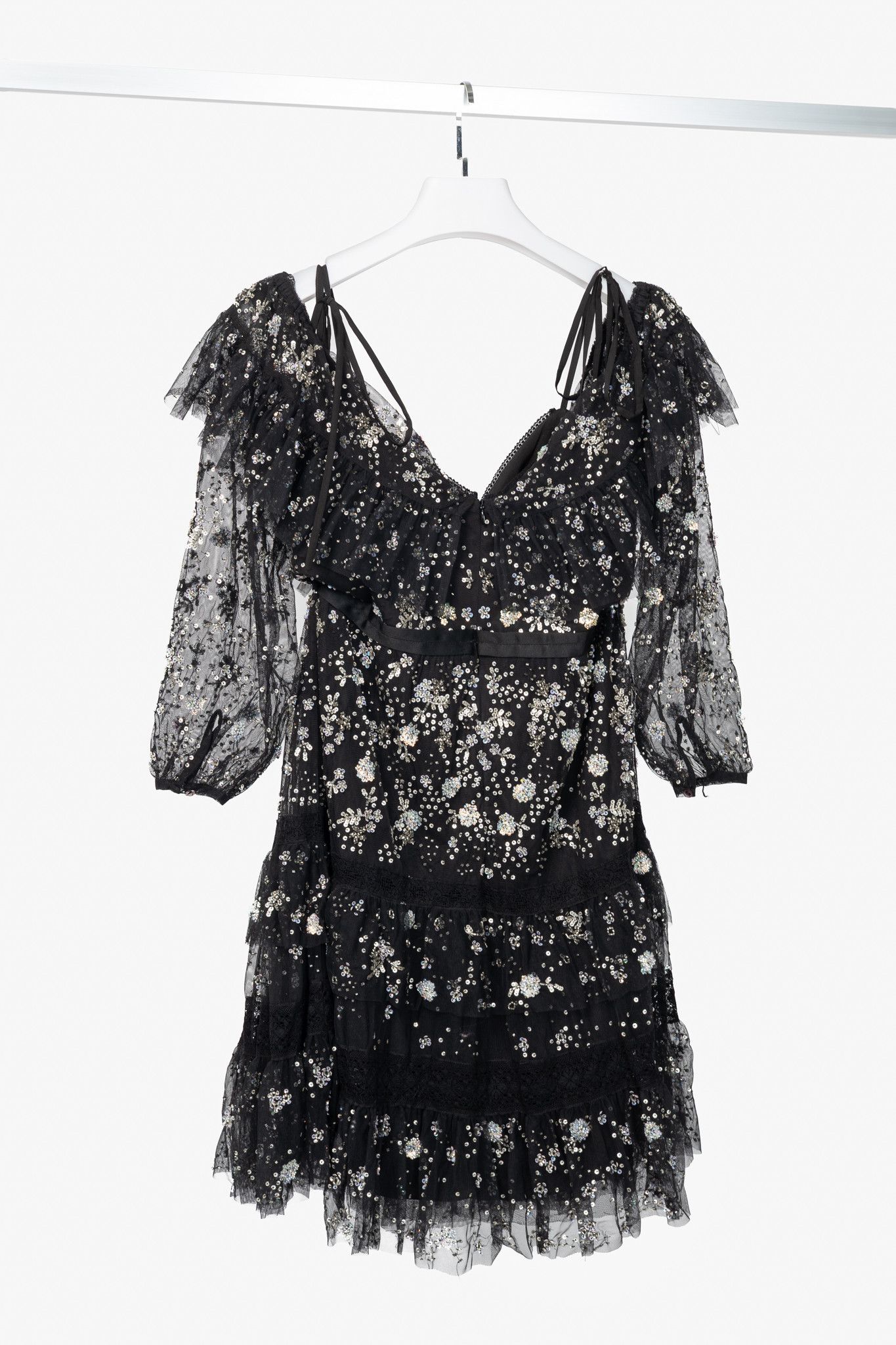 Other Needle & Thread Supernova Ruffle Embellished Dress Size L / US 10 / IT 46 - 2 Thumbnail