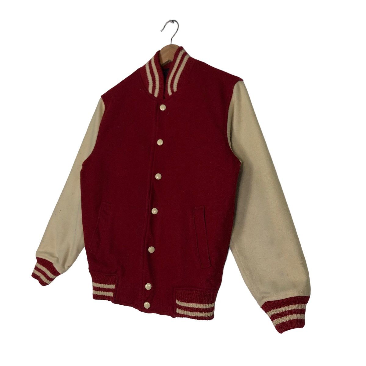 Japanese Brand 🔥90’s Vintage Wool Varsity Bomber Jacket Robe’s Oscar Japan Size US M / EU 48-50 / 2 - 2 Thumbnail
