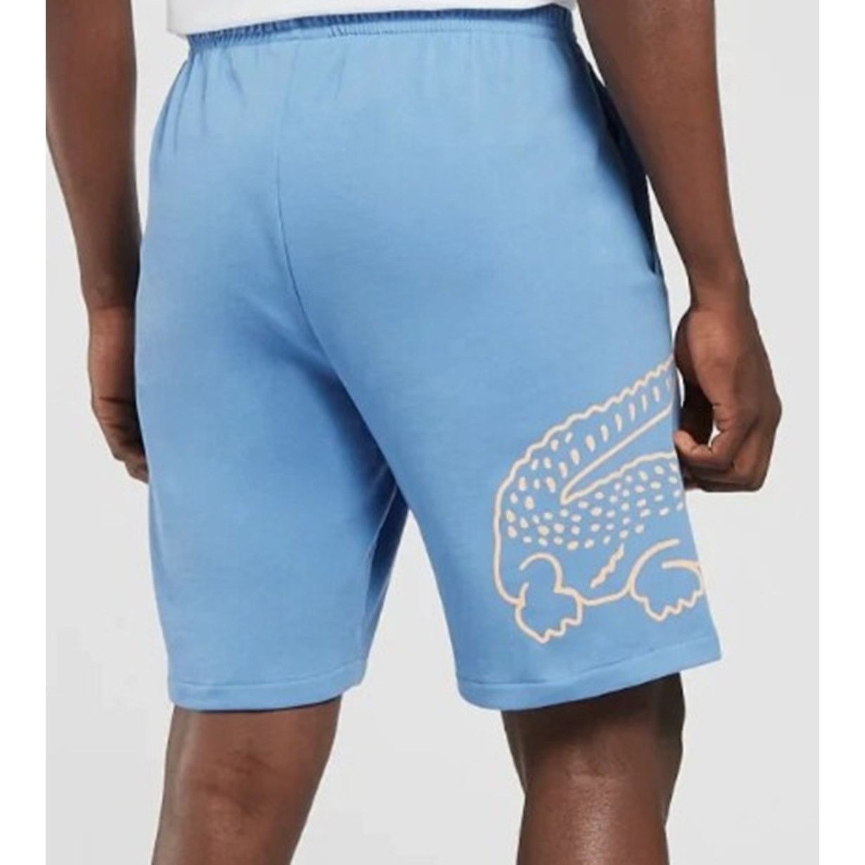 Lacoste Lacoste Men's Large Croc Graphic Shorts Blue L Size US 35 - 3 Thumbnail