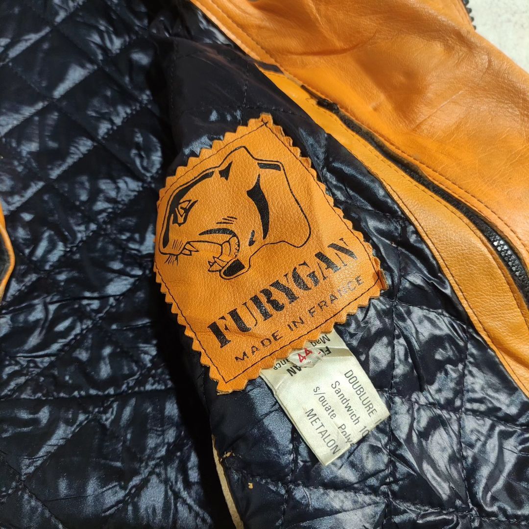 Genuine Leather × Japanese Brand Furygan Leather motorcycle Jacket Size US L / EU 52-54 / 3 - 5 Thumbnail